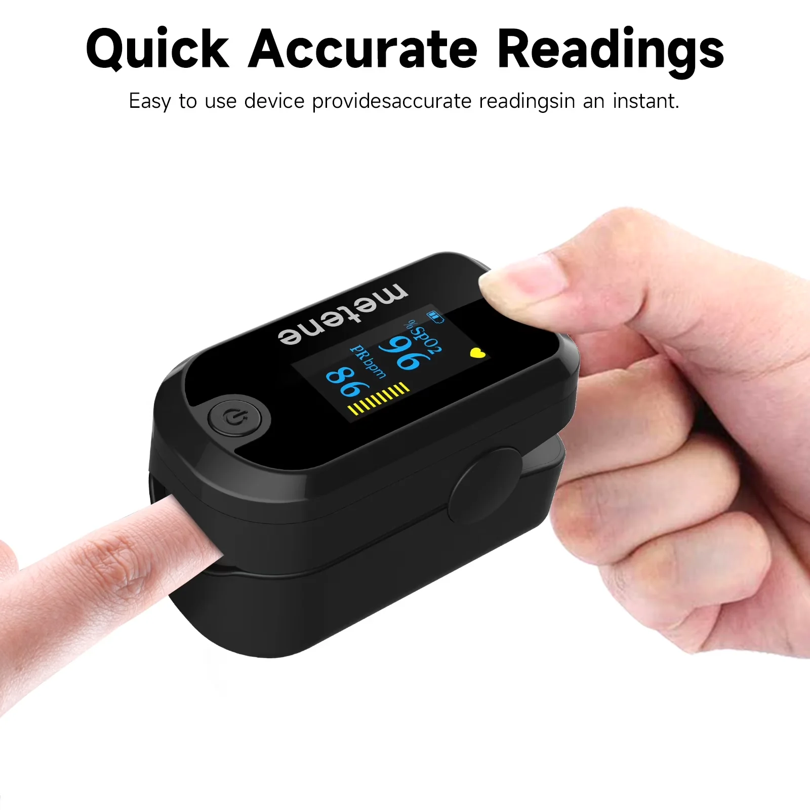 Modern Mattresses Accessory with Battery, Portable, Pulse Oximeter Fingertip - Black Model 560882