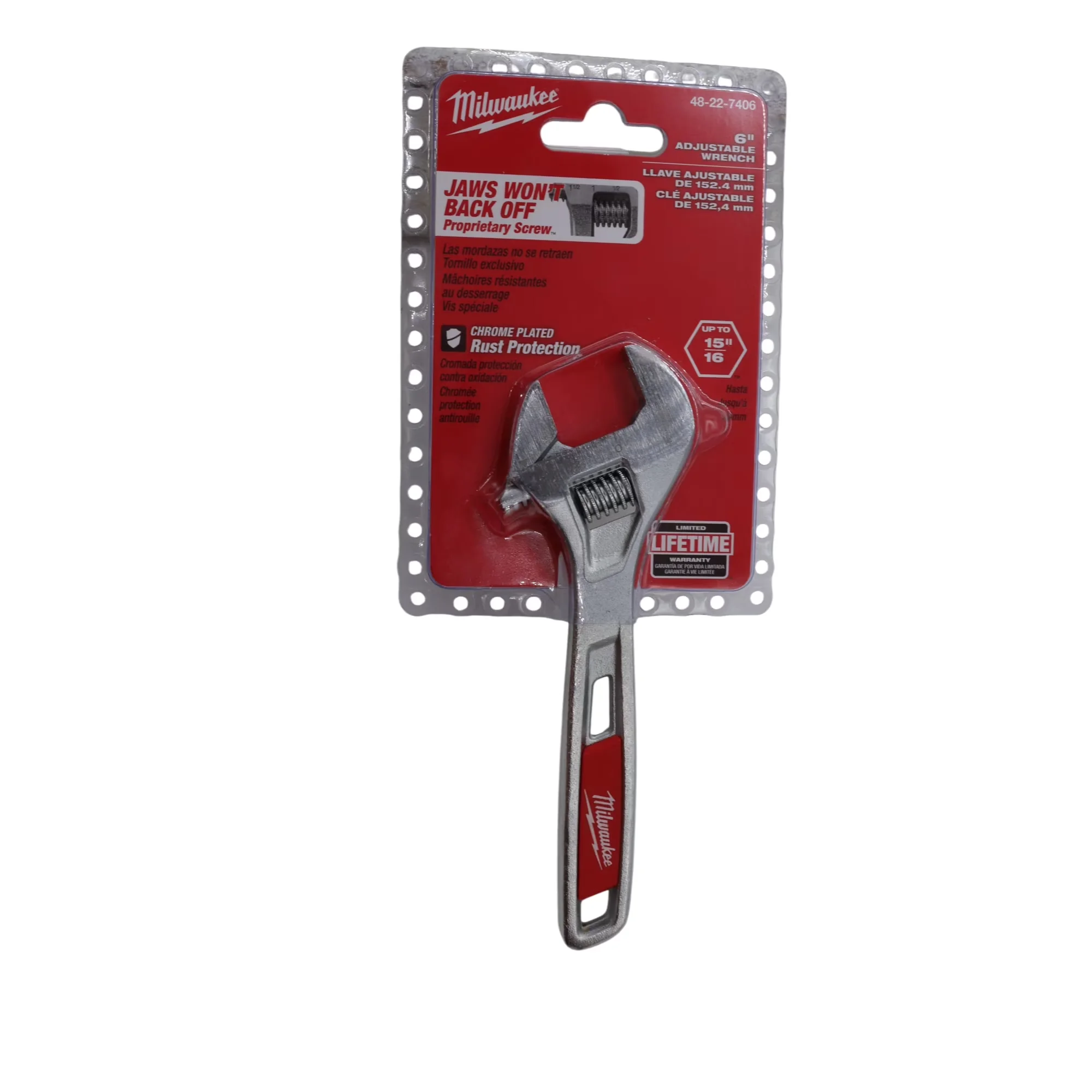 Efficient Hand Tool with Adjustable, 48-22-7406X 6 in. Adjustable Wrench - Model 58AF93