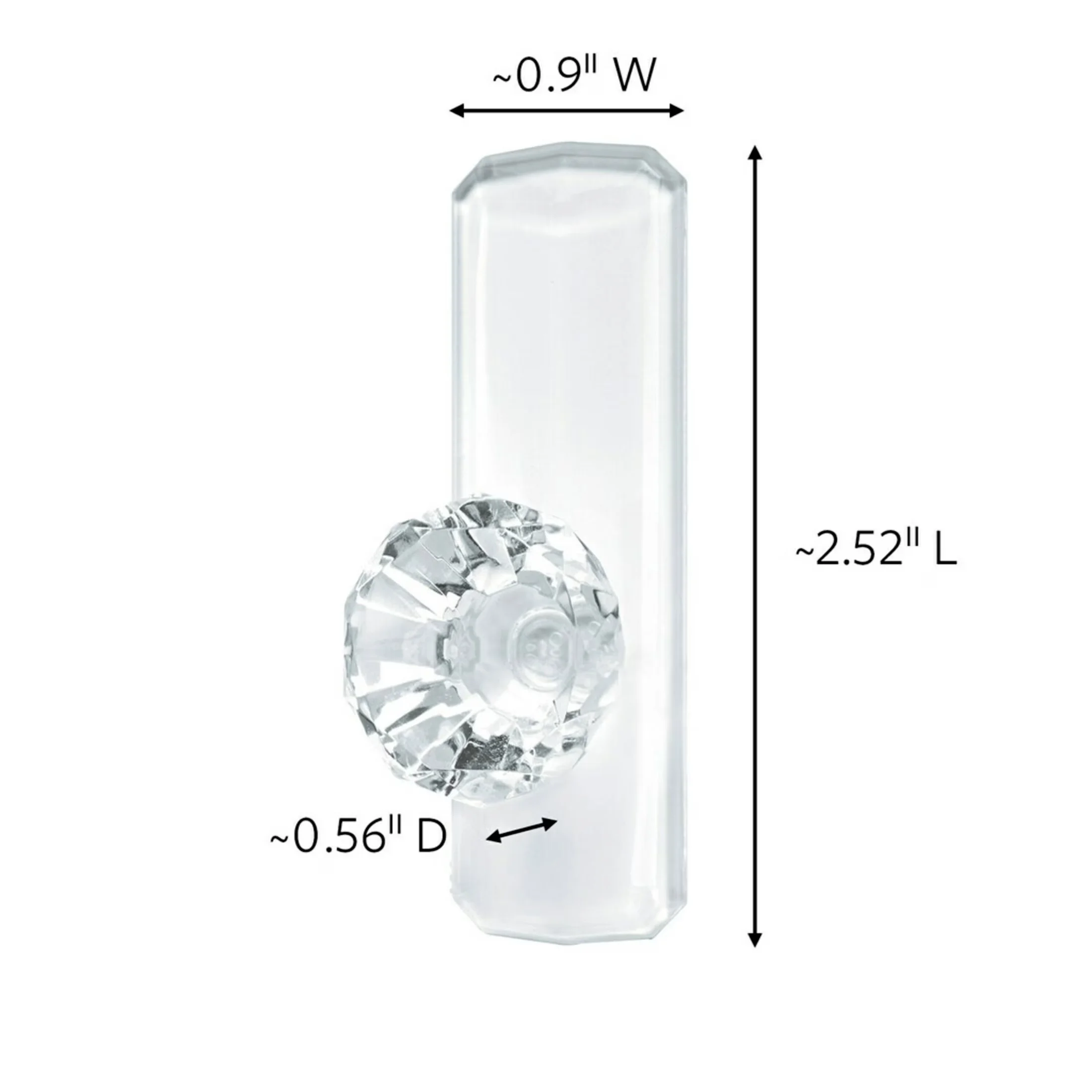Compact Damage-Free Hanging with Wall-Mountable, Easy Installation - Clear Plastic Model 6DF685