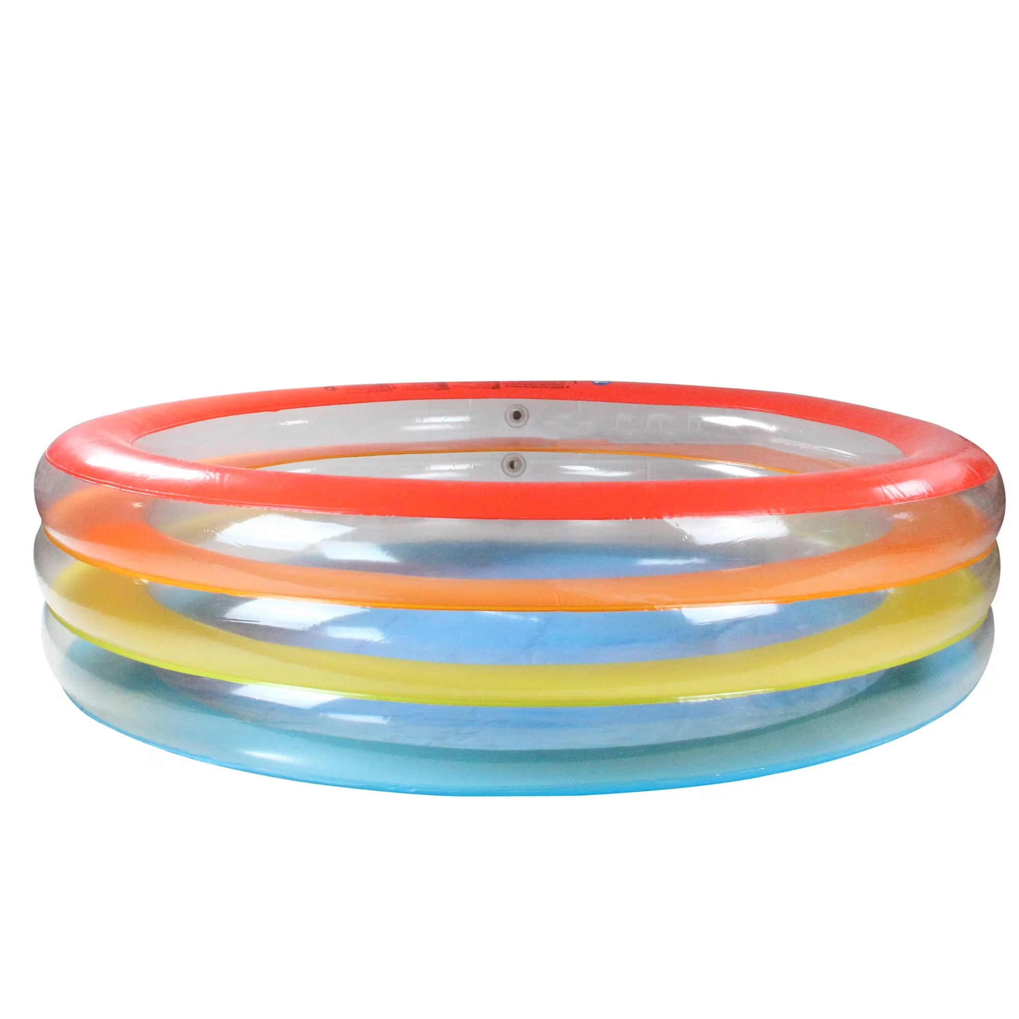 Modern Inflatable Pool with Offers a convenient drain on the bottom, Translucent Walls - Blue Model 1307A3