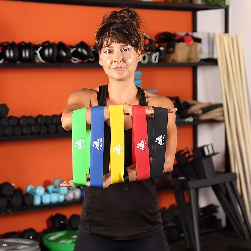 Efficient Home Gym Accessory with 5 Stretch Levels Workout Elastic Band, Resistance Bands - Natural Rubber Model F16F01
