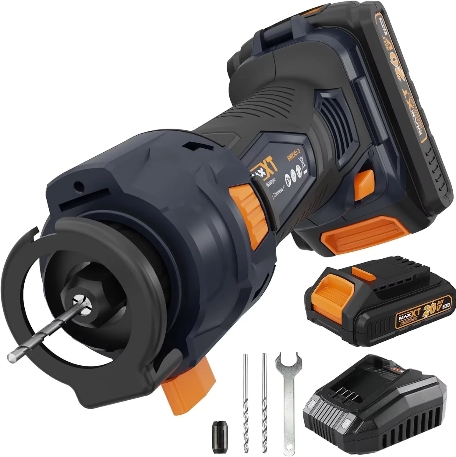 Innovative Power Saw with Battery, 20V, Cordless Drywall Cut Out Tool - Black Model 012D32