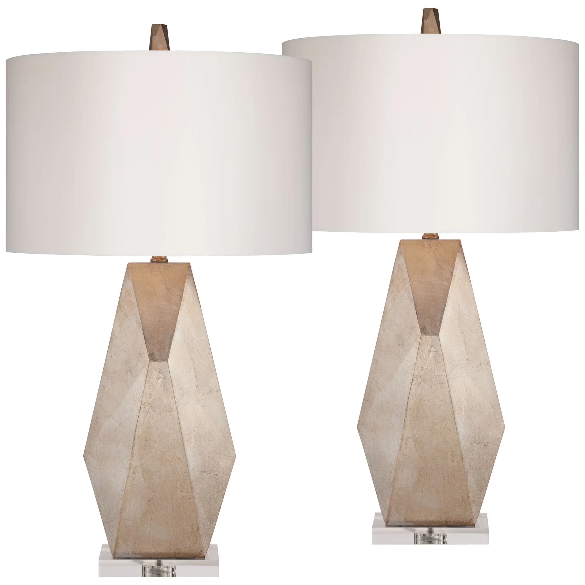 Durable Lamp Set with Modern - Gold Resin 1/2 - Modern Design Model 7504C1