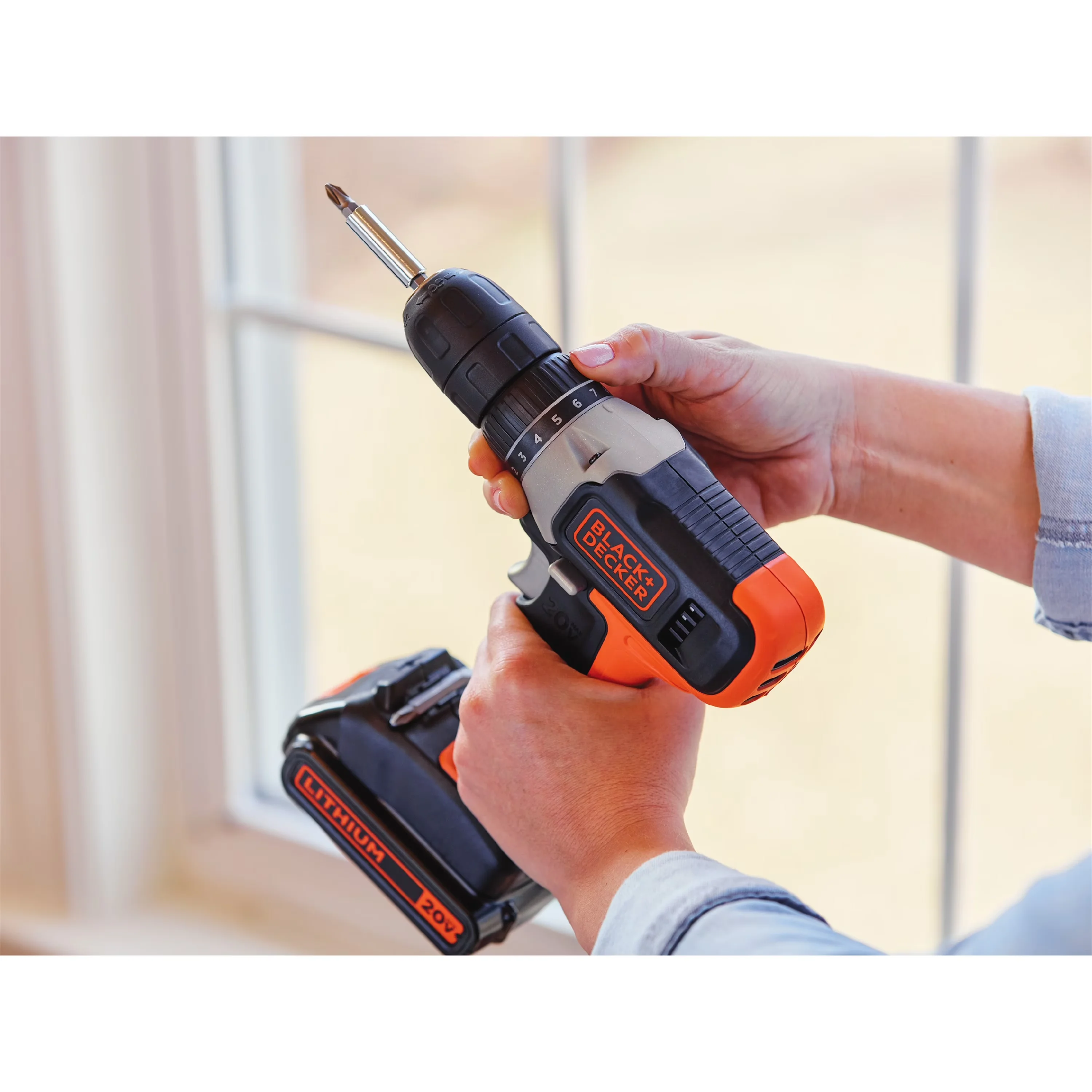 Drills Driver Essential with Lightweight, Compact Design, 20-Volt MAX Lithium Cordless Drill - Black Pack of 1 Model 59162E