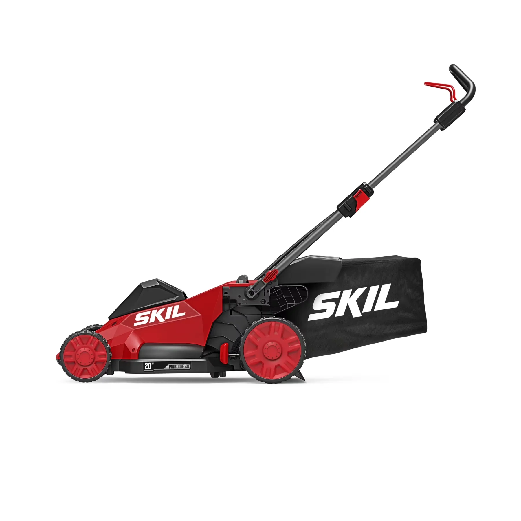 Push Mower Quality with Battery, 40V, Folding Handle - Red - Traditional Style Model 1B829C