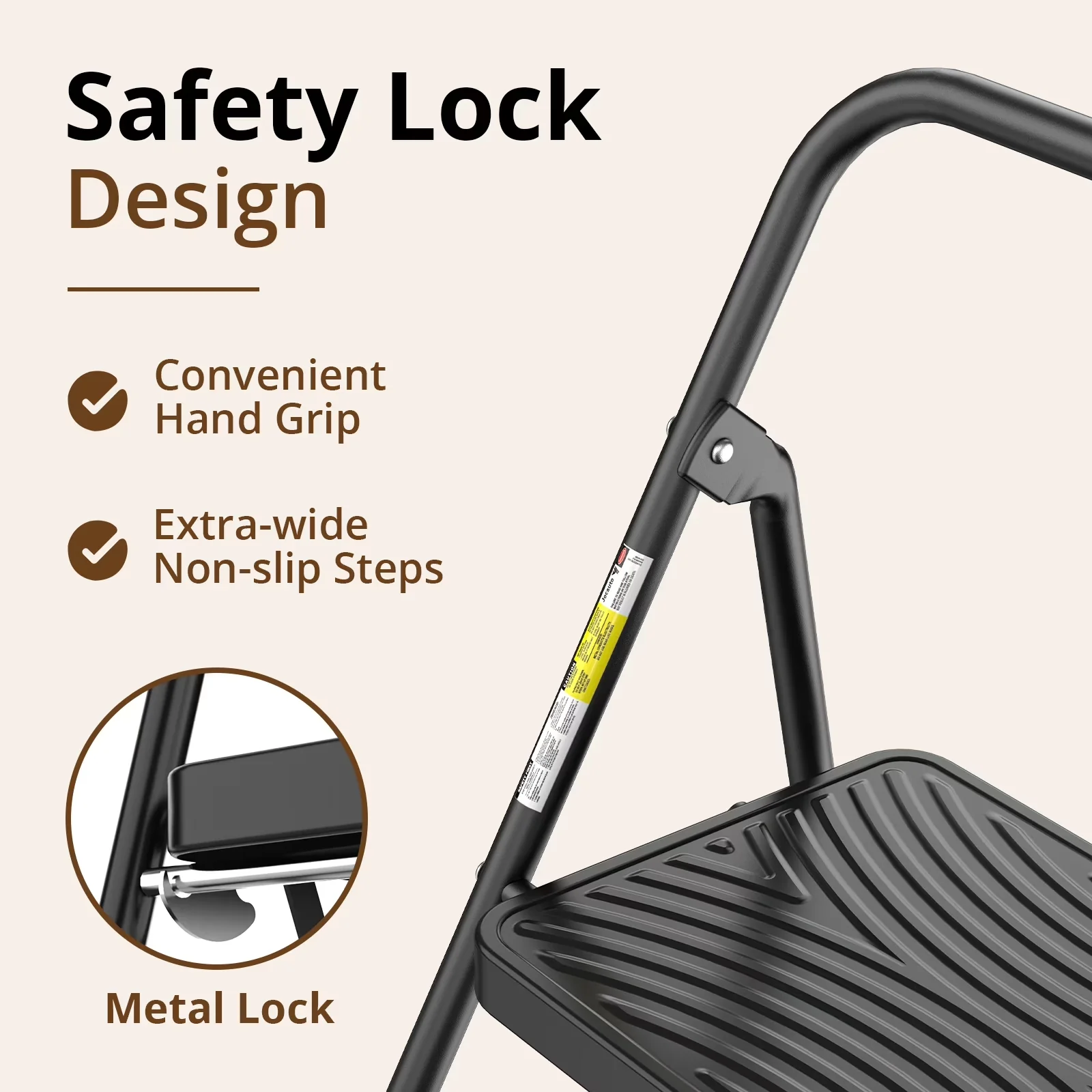 Stylish Ladders And Step Stool with Foldable, 2 Ladder, STURDY CONSTRUCTION - Metal + Plastic Model B0B22B