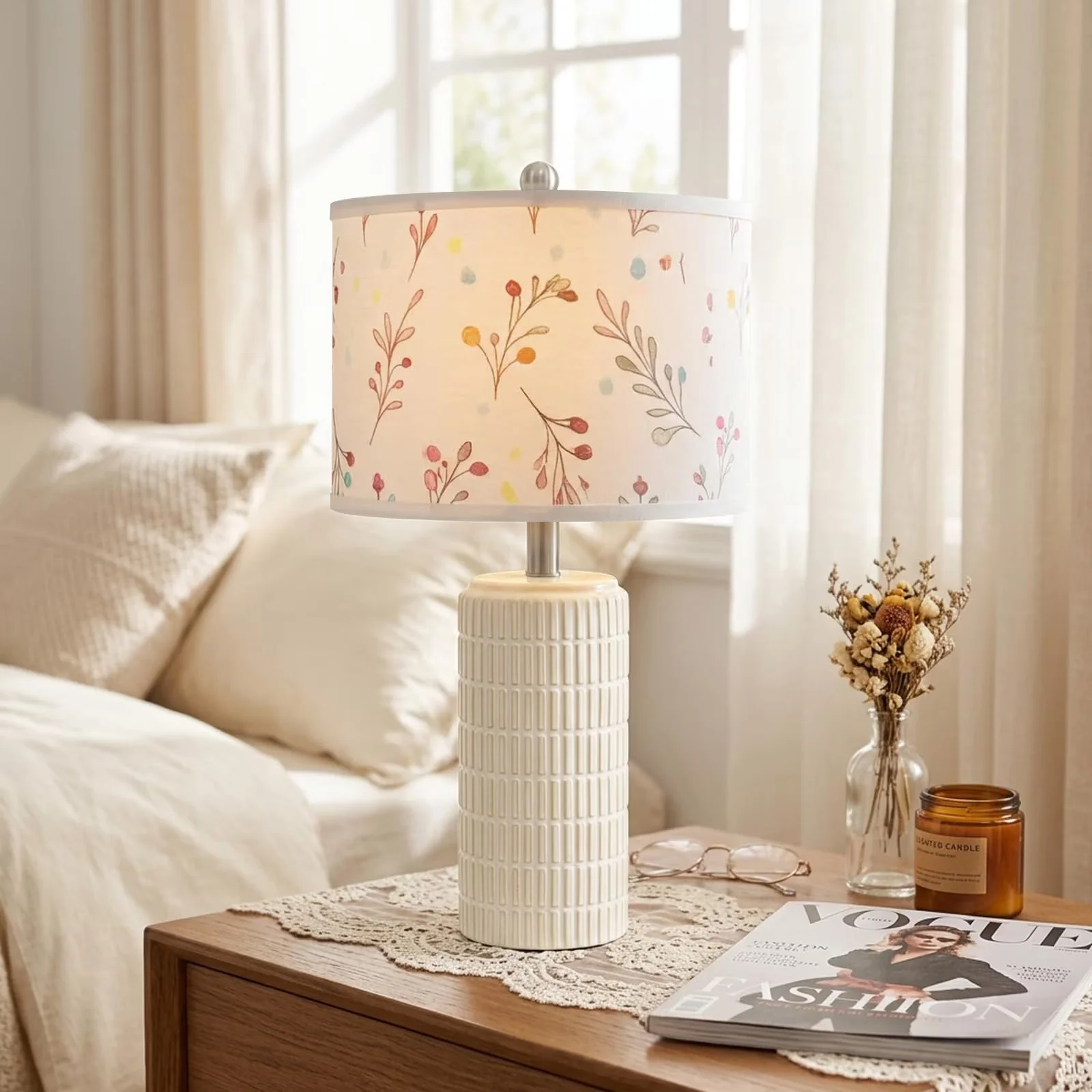 Sleek Lamp Set with Battery, Modern, Accent Lamps - Gold Plastic Table Model 2A46B4