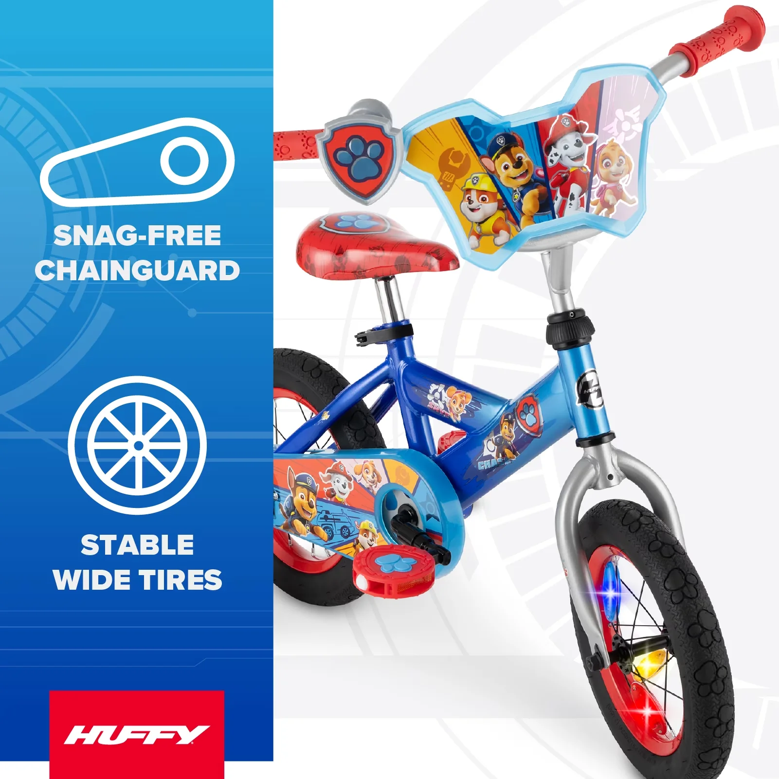 Compact Kids Bike with Adjustable Seat, Youth, Boy's - Blue Patrol - Universal Fit Model 450250