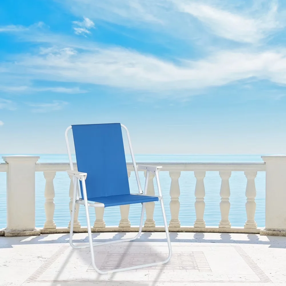 Quality Beach Chair with Folding, Blue, Lightweight - Blue for Multiple Applications Model 19528F