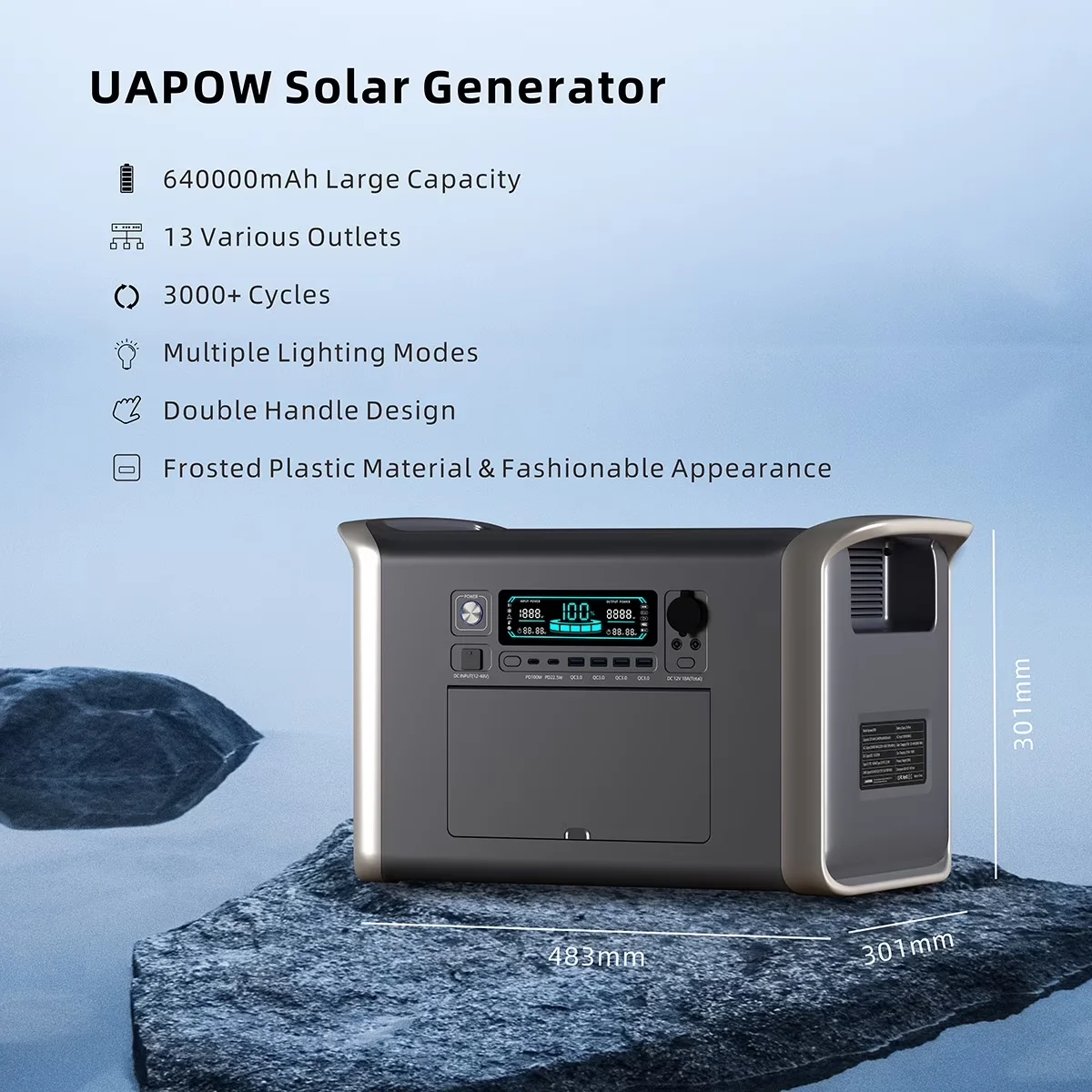 Compact Generator with 2400W, 110V, Overload Protection - Gray for Multiple Applications Model 7B71D8