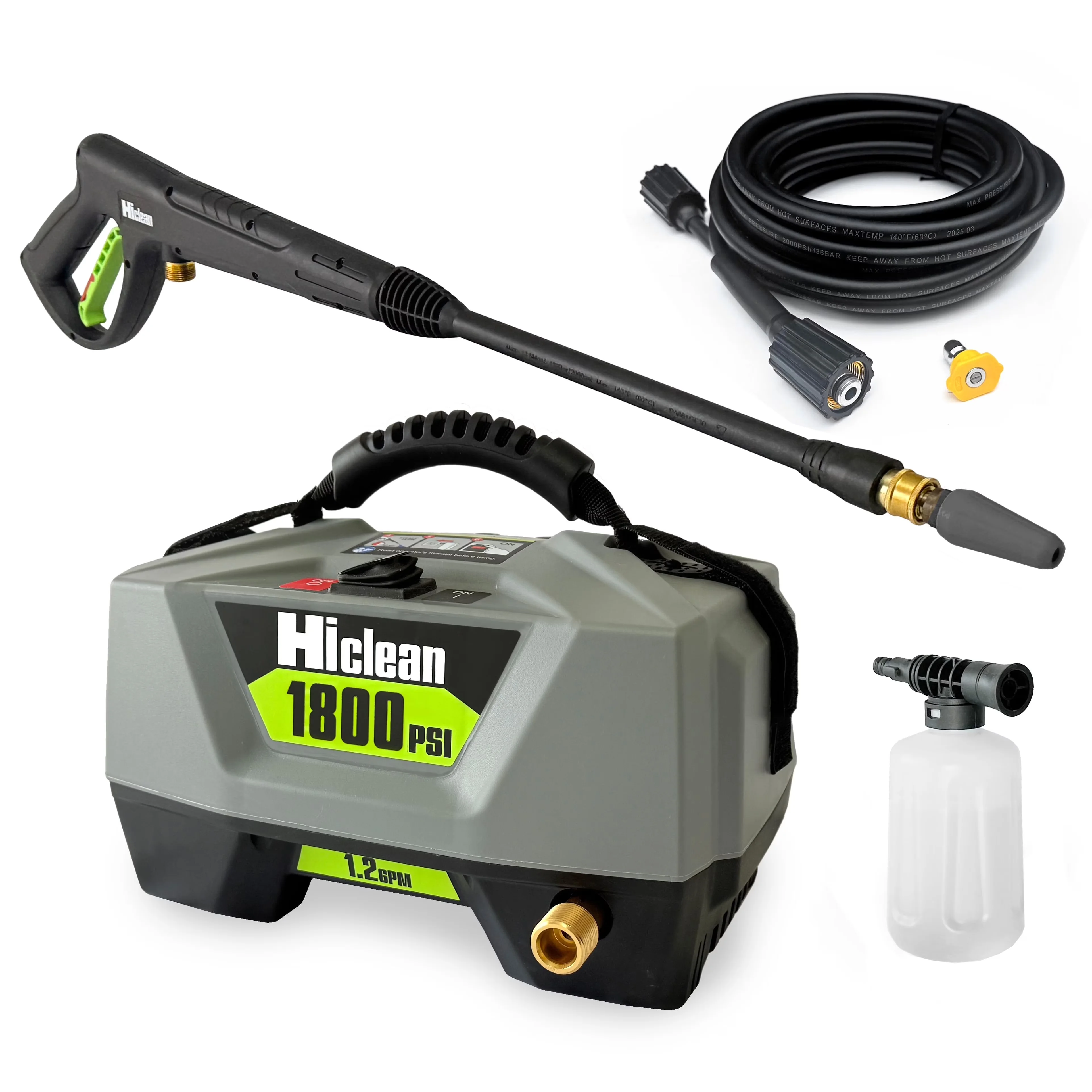 Versatile Pressure Washer with Quick Connect Tips, 1800 PSI Electric, Powerful - Model 62F5EE