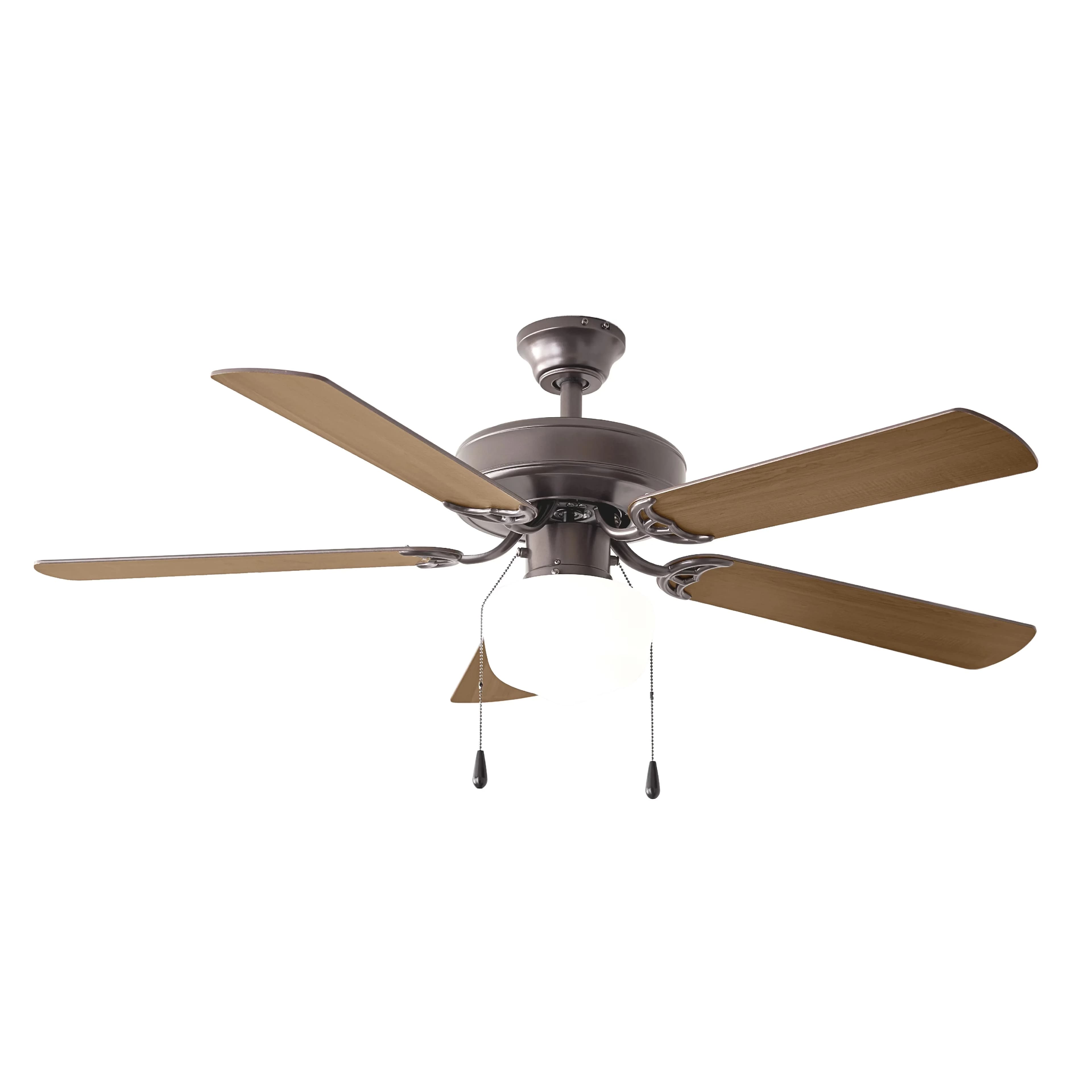 Durable Ceiling Fan with LED, Reverse Airflow, Reversible Blades - Bronze Model C0FD74