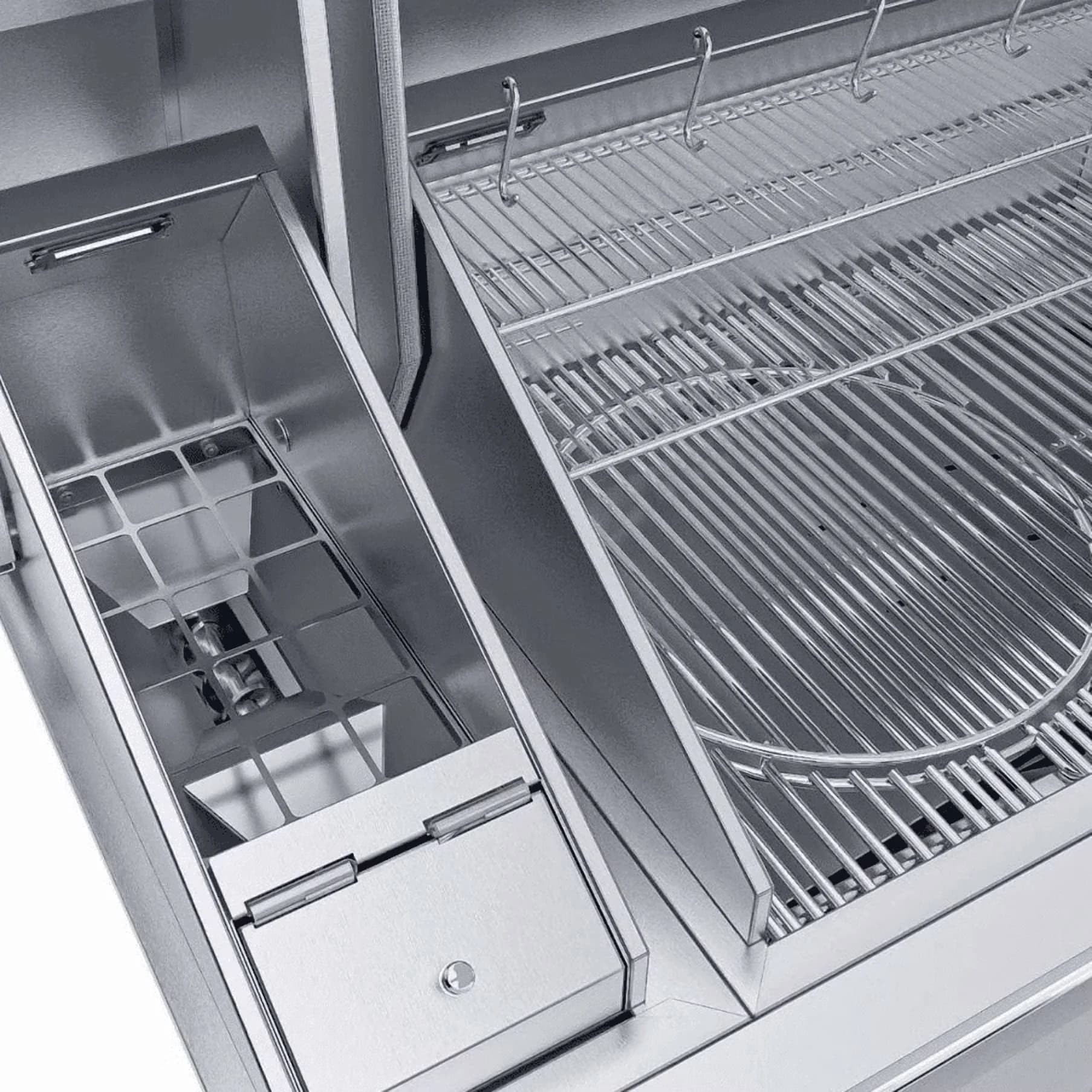 Smoker Efficient with Warming Rack - Stainless Steel Stainless Steel 40 Inch Model 8B1EBA