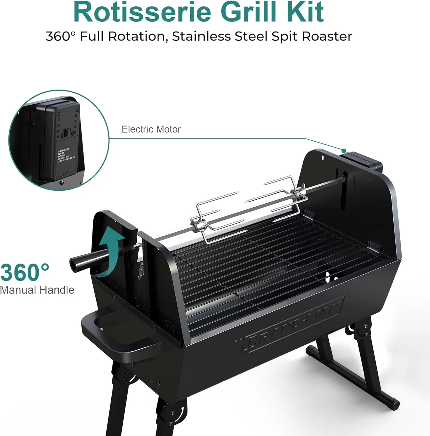 Versatile Flat Top Grill with Rust Resistant, Portable - Enameled Steel Model CA6176
