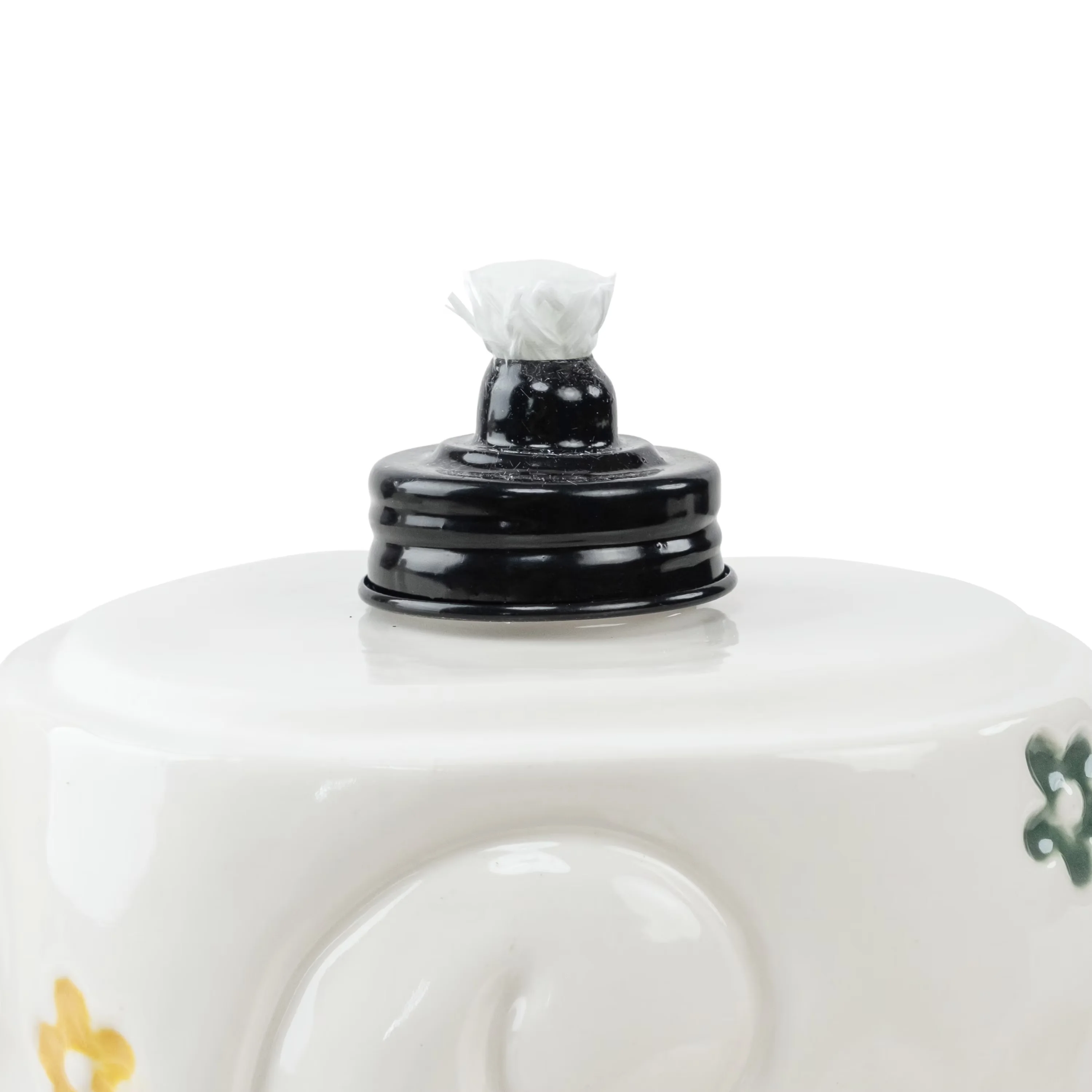 Essential Outdoor Heating with Stable Ceramic Snail Based, Ceramic Snail Flame Torch, Fiber glass wicker - White Ceramic Model 38A8BF