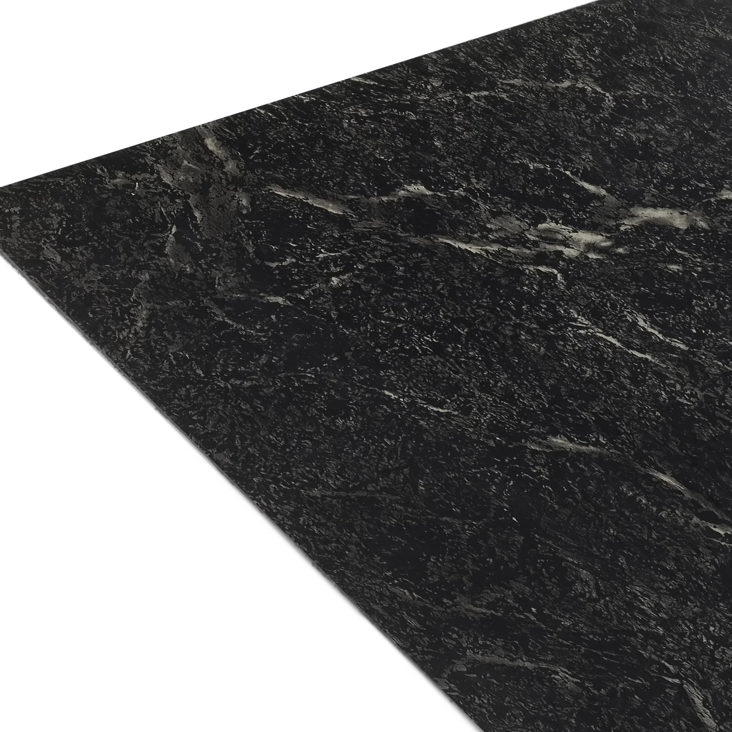 Grey Vinyl Flooring Vinyl Plank Flooring Modern with Easy Installation, Water-Resistant, Black - Vinyl 12 x 12 Model DC38C8