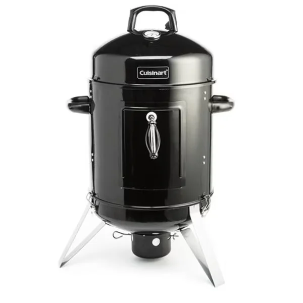 Versatile Smoker with 16" Vertical Charcoal - Black Stainless Steel, Porcelain Model 72EFE5