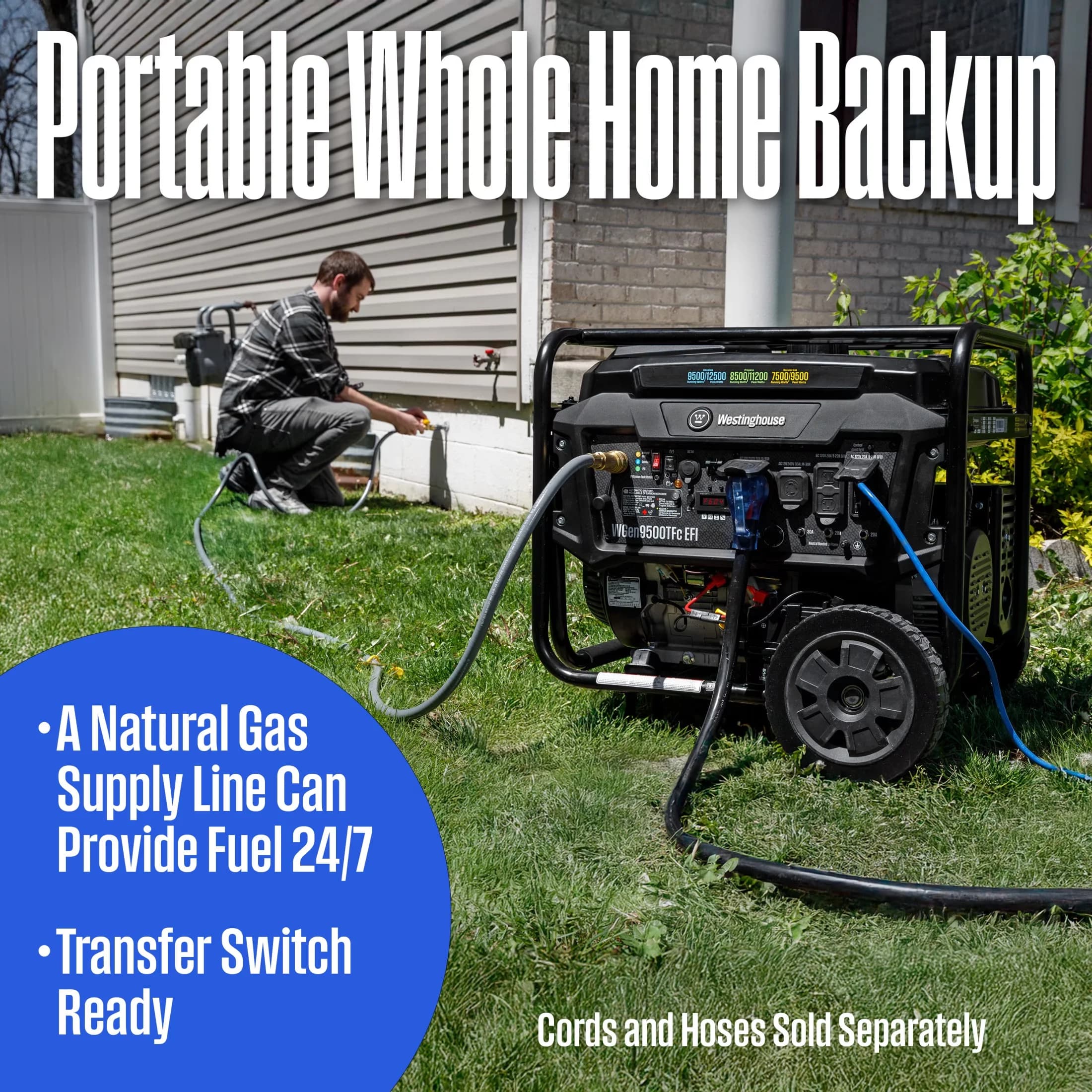 Generator Essential with Built-In Fuel Gauge, Usb Port, Low Oil Shutdown - Model 8F8D63