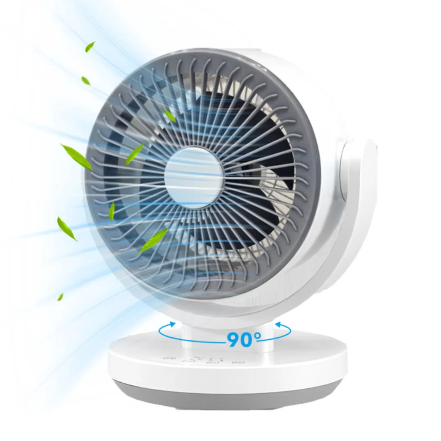Fans In Cooling Classic with Oscillating, 2.Blade Material: Plastic, Desk Fan With 3 Speeds & Timer - White Plastic Model 7DD01B