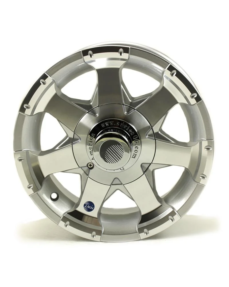 Classic Wheels And Rim with Wheel Diameter and Width : 15 x 6, Load Capacity : 2,150lbs per wheel, Polished Aluminum w/ Clear Coat -... Model 03264B