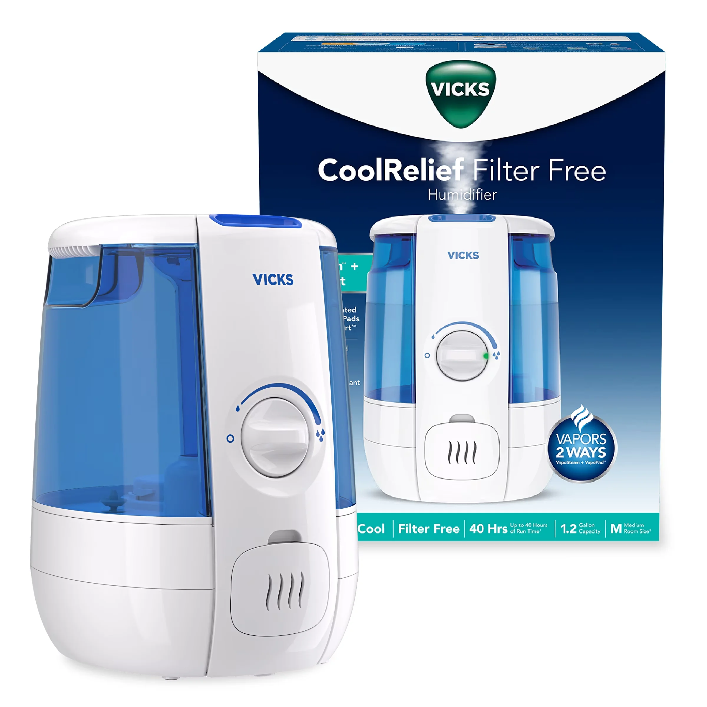 Humidifier Efficient with Automatic Shut-Off, Variable Speed - White VUL600 Model FFBBD9