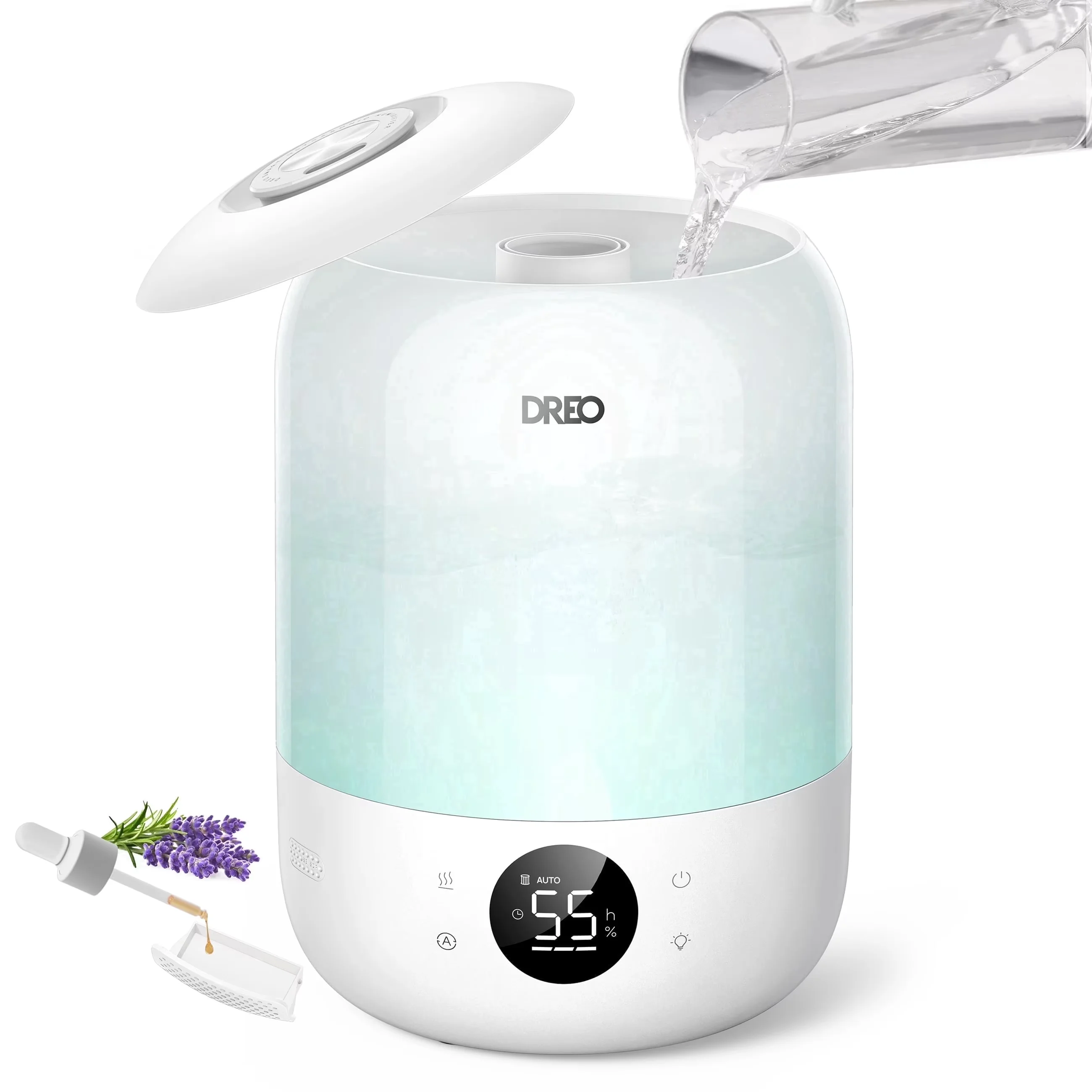 Versatile Humidifier with Automatic Shut-Off, Automatic Moisture Control - White Model 79E0F3