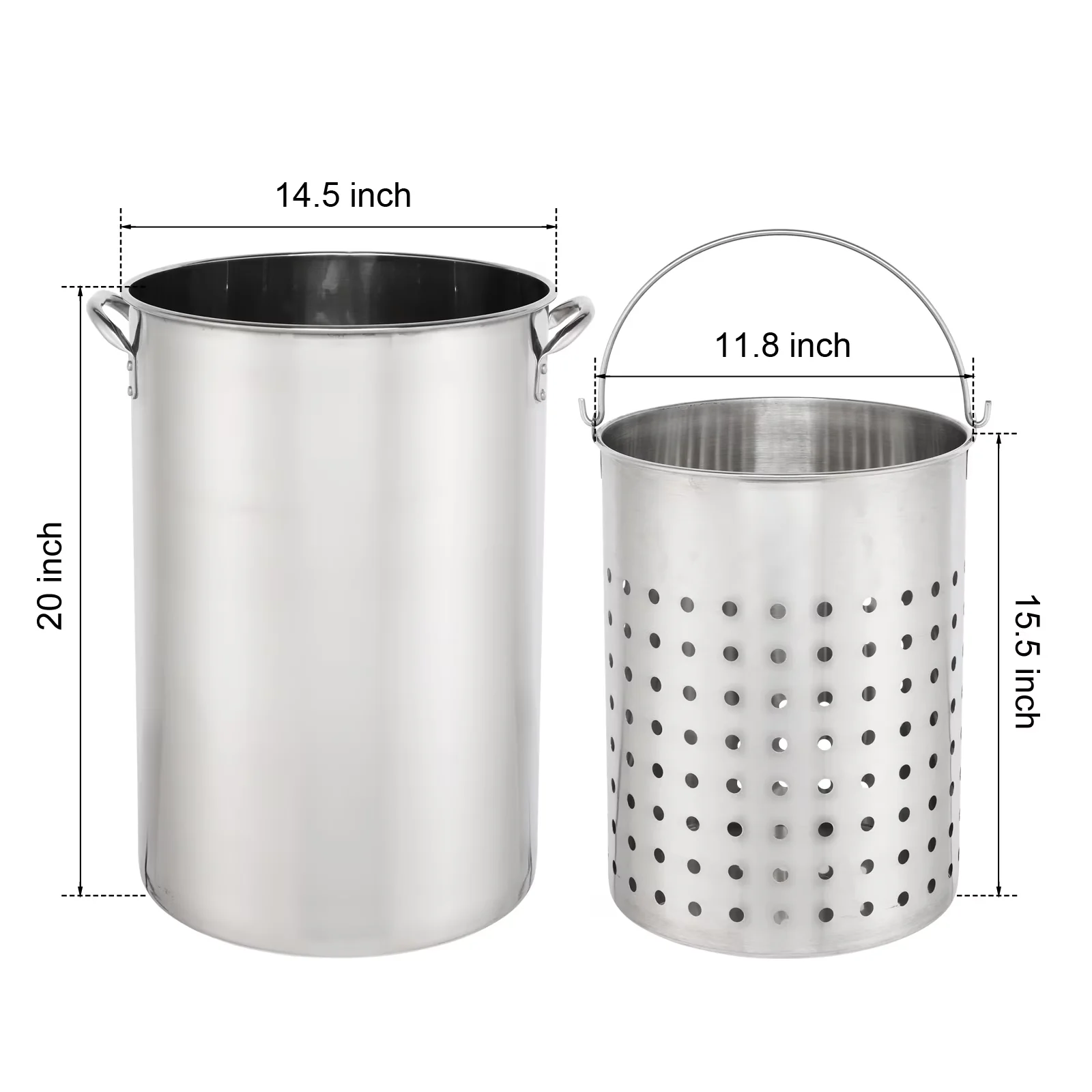Essential Outdoor Fryer - Stainless Steel Silver 50QT - Traditional Style Model A8CB15