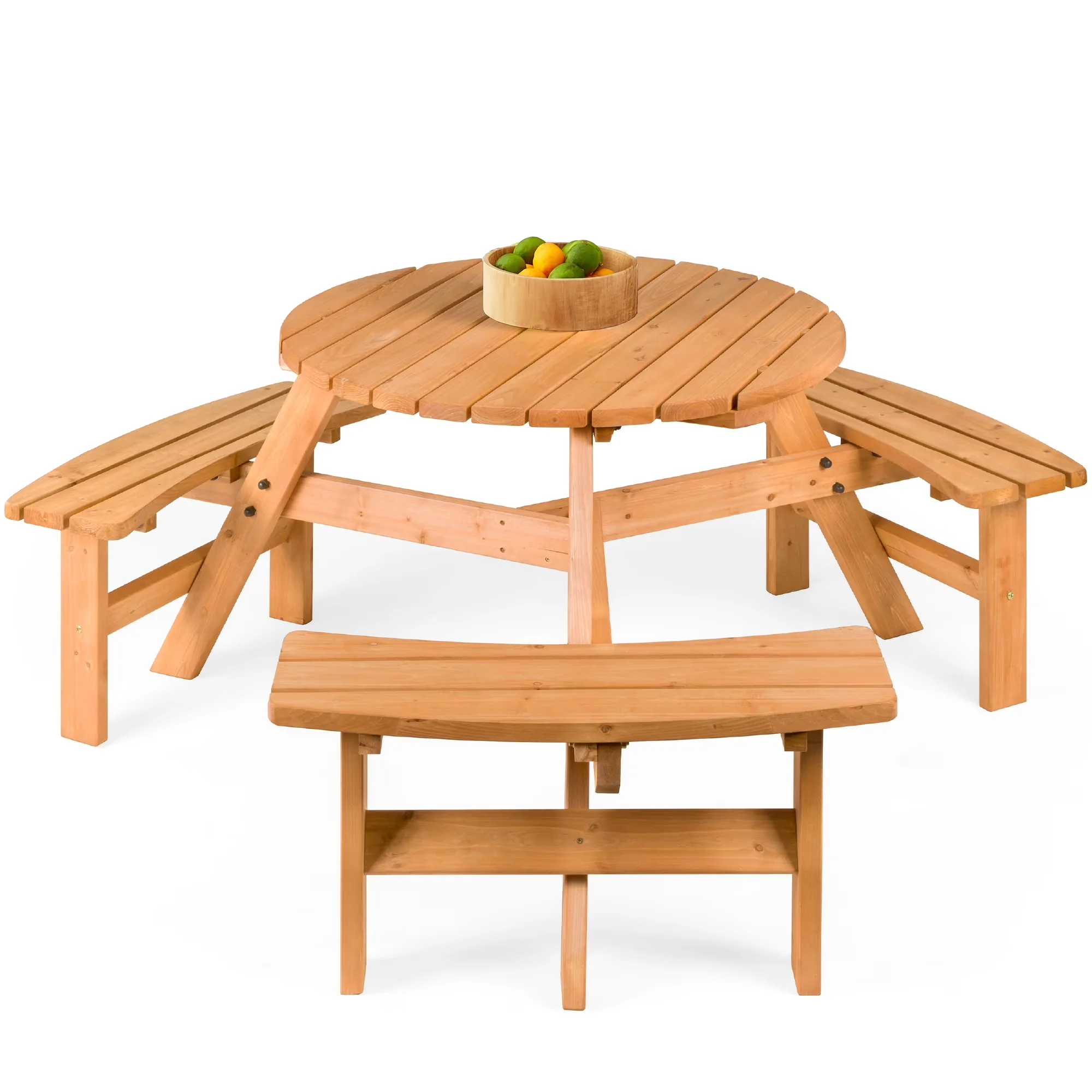 Essential Patio Dining Set with Natural, 500lb Capacity - Person - Built to Last Model 1AFB08