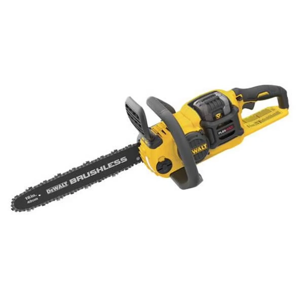 Durable Chainsaw with Battery, 60V, Chain Brake - Yellow for Daily Use Model E763D8