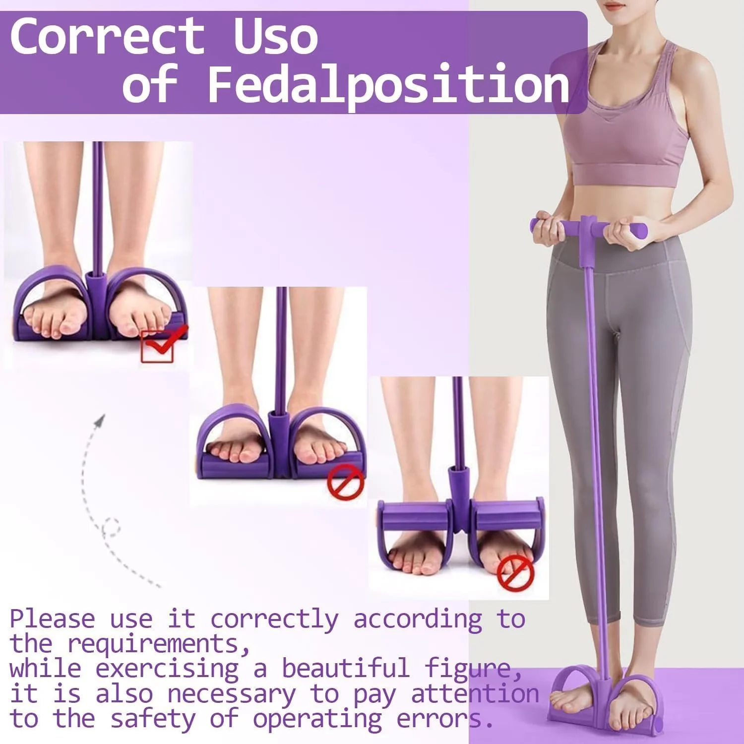 Innovative Home Gym Accessory with Anti-Slip, 2025 New Stretching Bands - Purple for Home Model 4B870A