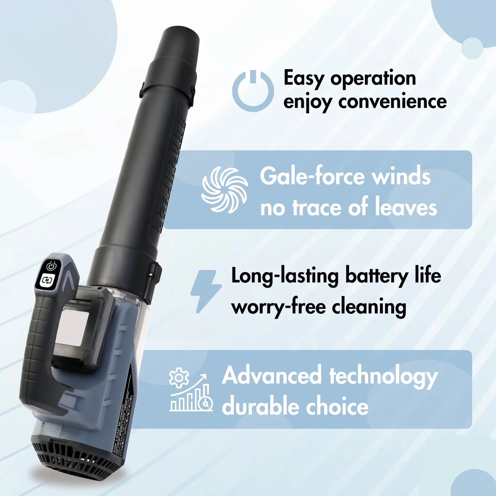 Stylish Leaf Blower with Battery, Handheld, / Cordless - 374CFM - Residential Grade Model DDC31D