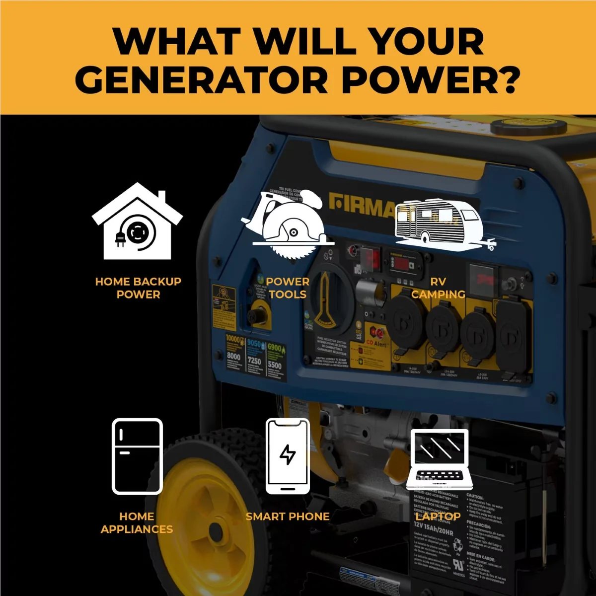 Quality Generator with 8000W, 240V, Co Shut-Off for Everyday Use - Model 0A28A3