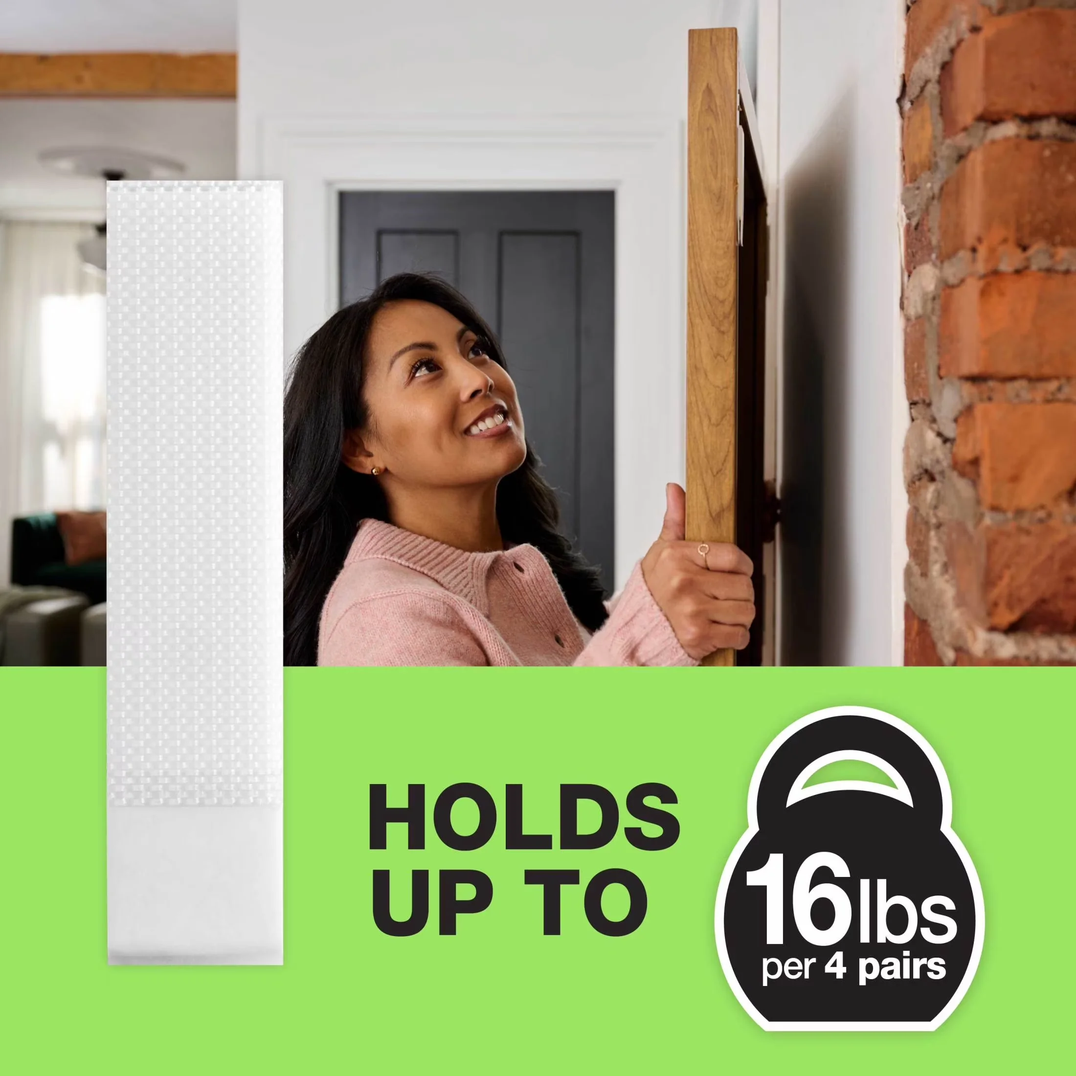 Stylish Damage-Free Hanging with Brand: FrogTape, 12 Pairs or 24 Mounting Strips Total, Model Number: 288466 - White Foam Model F812D1
