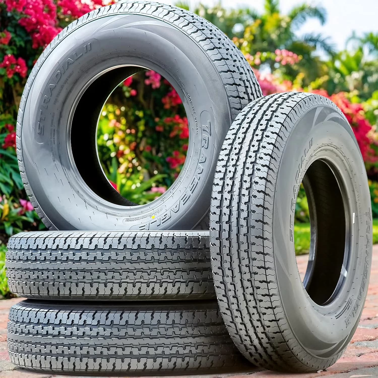 Versatile Trailer Tire with Low Maintenance, Wet Or Dry, All-Weather - ST235 Model 67B28E