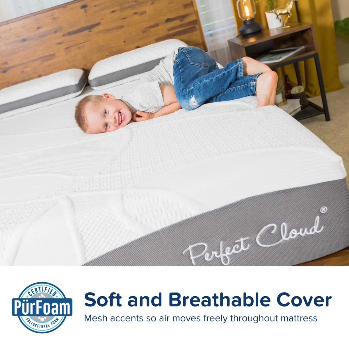 Innovative Mattresses Accessory with Gel-Infused Memory Foam Top Layer, Product Dimensions: 80” x 60” x 10” - Memory Foam White Model 5FF47F