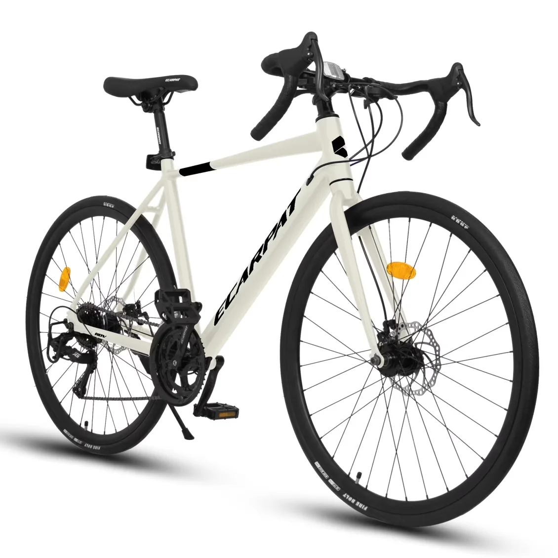 Road Bike Premium with Adjustable Seat, Lightweight, 700C - Off-White - Heavy Duty Model A30059