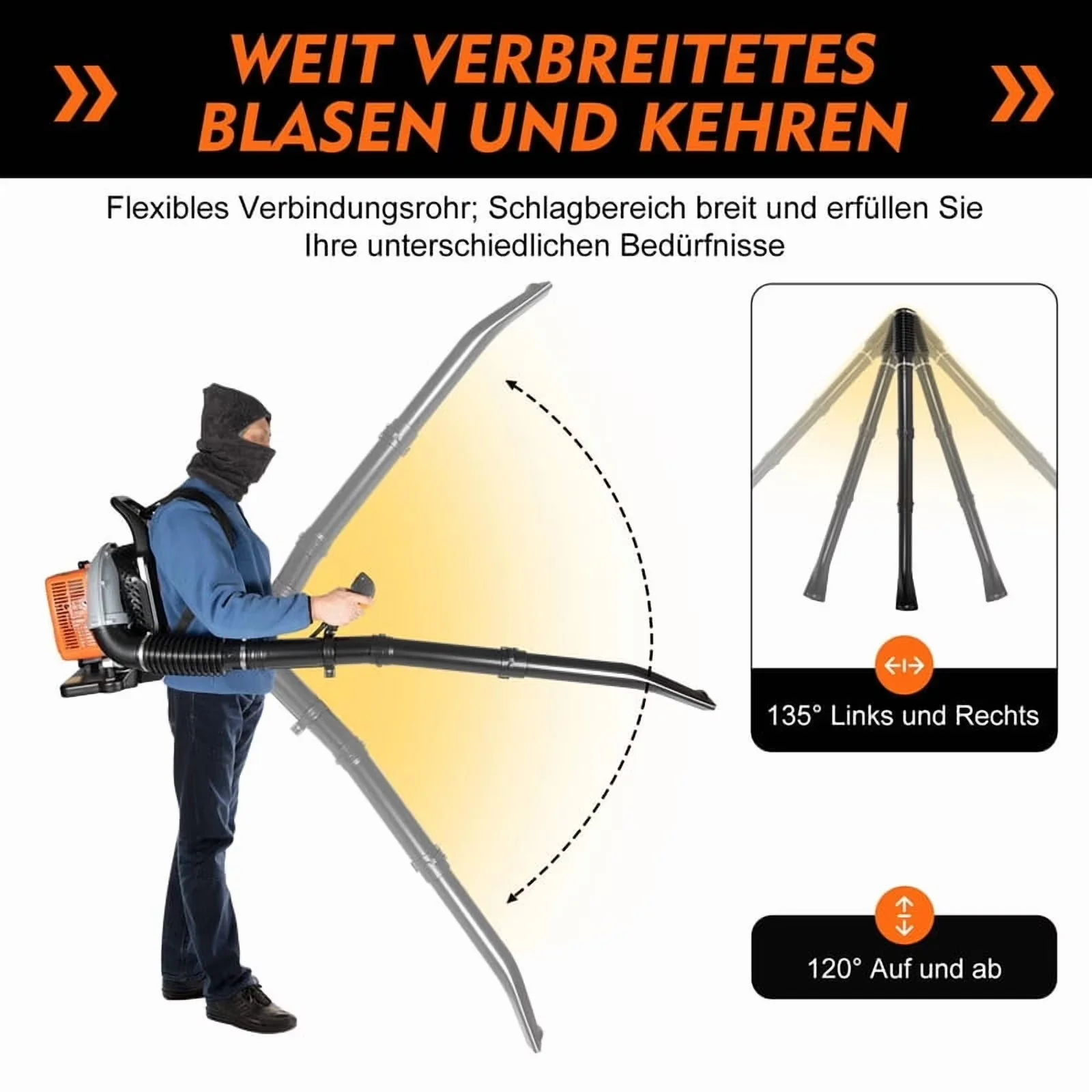 Classic Leaf Blower with 2 Cycle, Variable Speed & Cruise Control, 63CC Gas Backpack - Model 8906FC