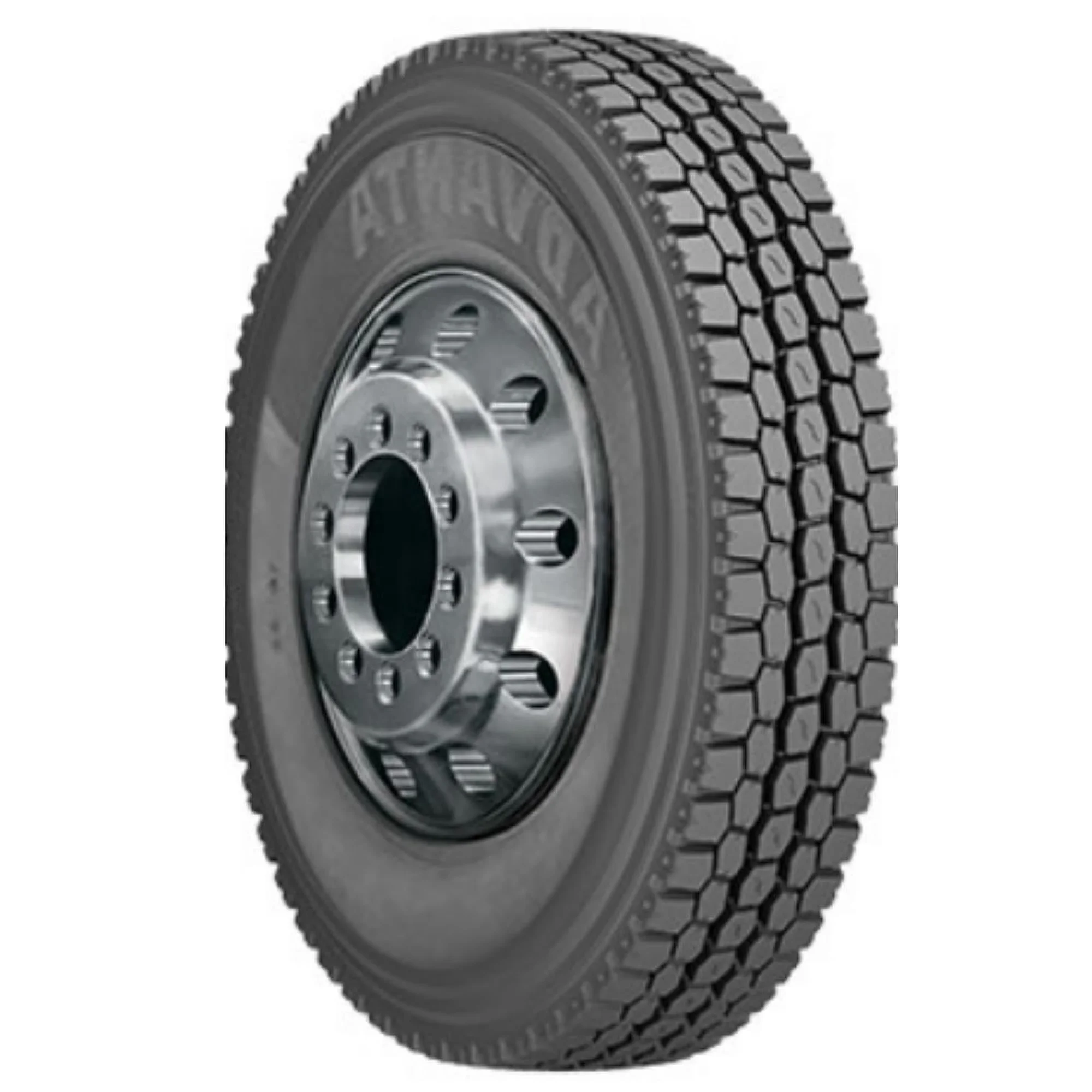 Trailer Tire Premium with Drive Axle Ribbed Design, 245/70R19.5 H/16PLY, Size: 245/70R19.5 - Model 676716