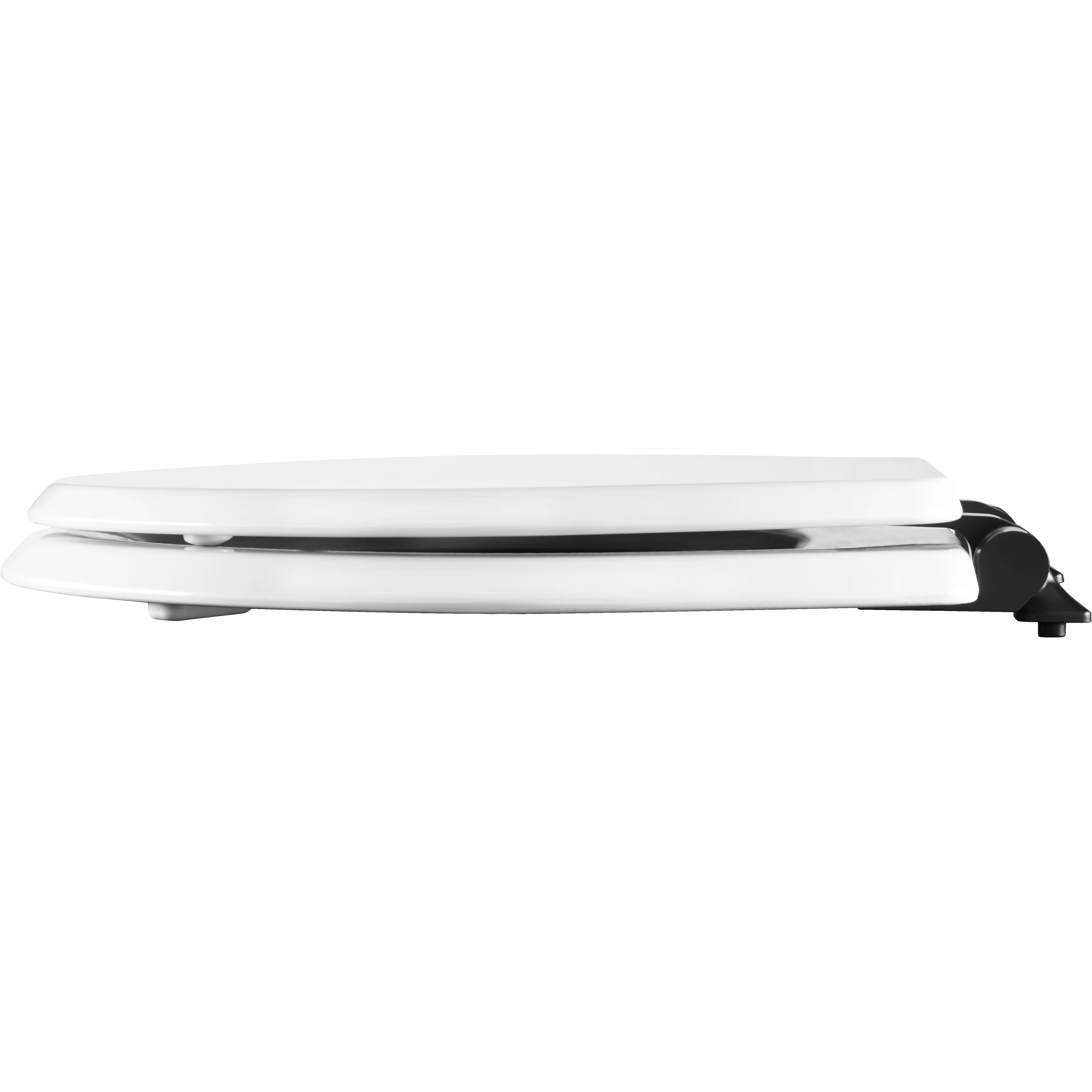Classic Toilet Seats And Lid with Seat Secure, Fits most manufacturers’ round toilets - Enameled Wood White Model A87A0C