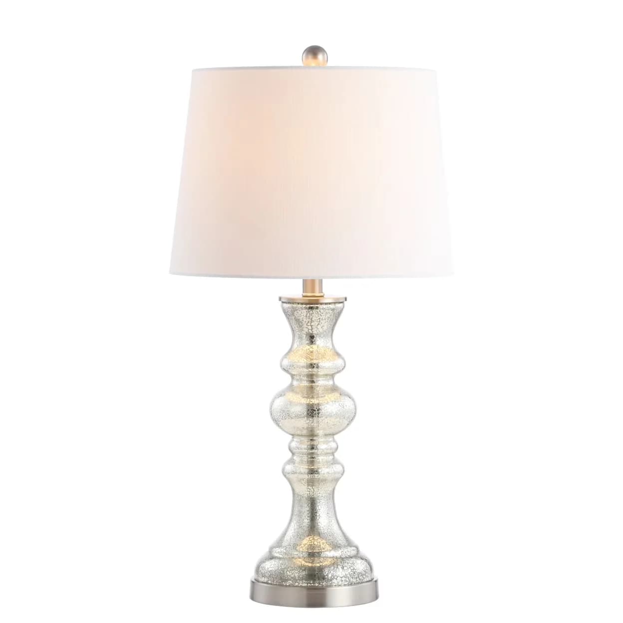 Lamp Set Premium with LED, Farmhouse, Ephraim Antique 28.5 in. H Table - Wood Brown Model DF4D65