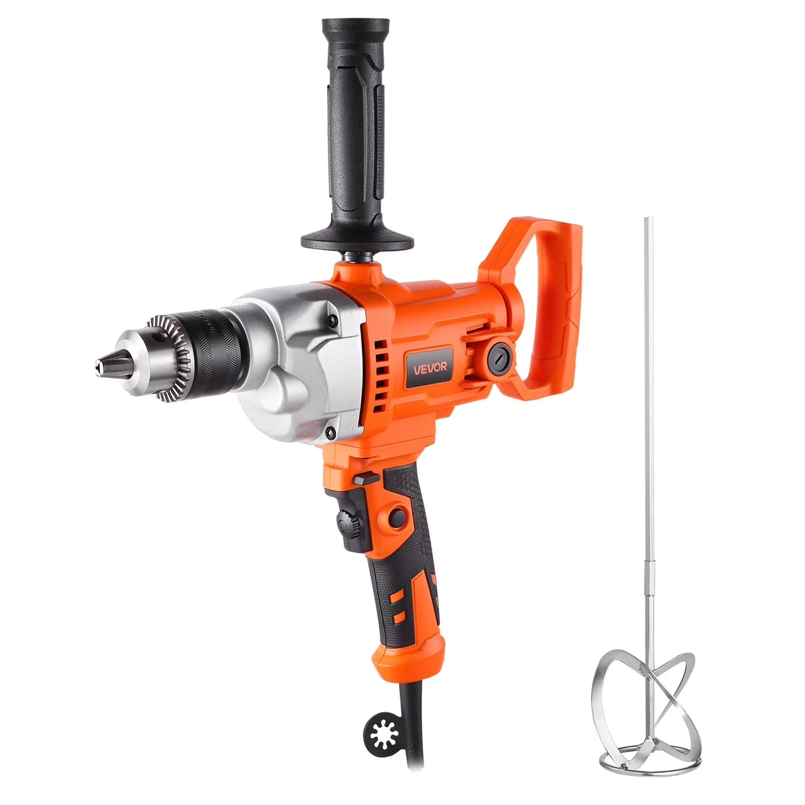 Durable Drills Driver with Handheld, D-Handle, Drill Mixer - Orange 0-850RPM Model 064CB8
