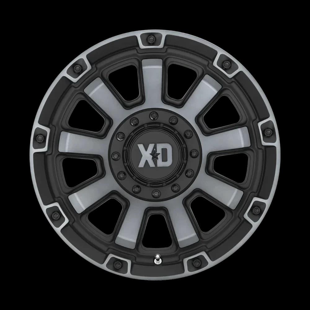 Versatile Wheels And Rim with Gray Tint Finish - Aluminum Black - Rustic Charm Model 6570EC