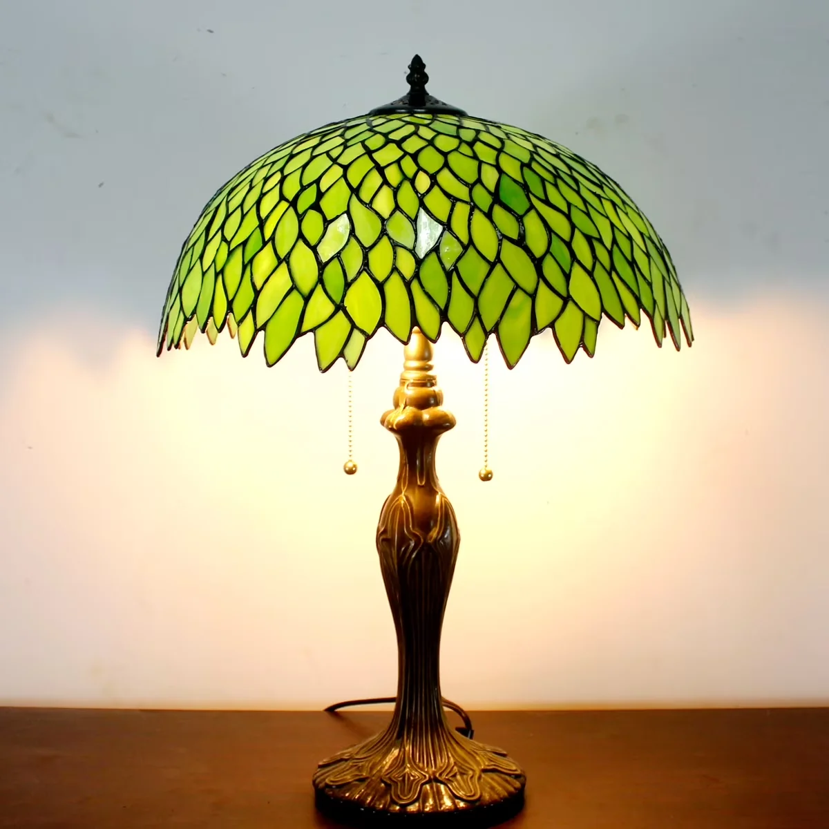 Efficient Table Lamp with LED, Bedside Lamps, Lamp base Color: Bronze Antique . - Bronze, Green Zinc Model A22EEE