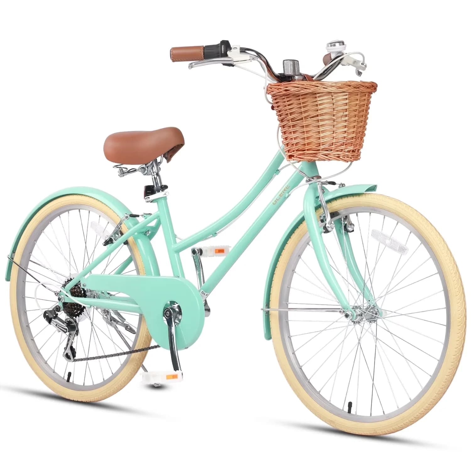 Professional Cruiser Bike with Adjustable Seat Height, Adjustable Handlebar Height - Green Model 67435F