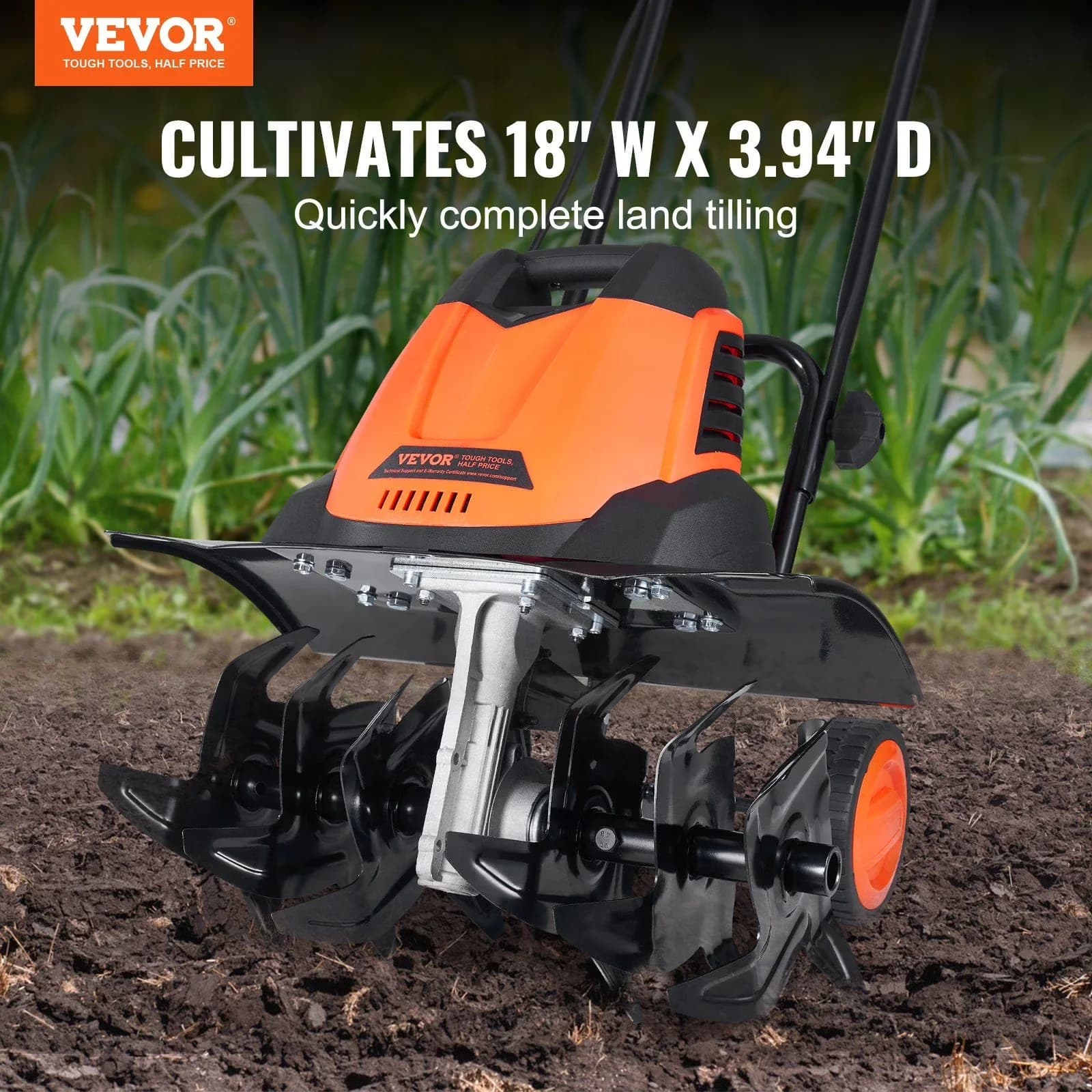 Sleek Trillers Cultivator with Electric Rototiller for Garden - Long-Lasting Performance Model 1AC137