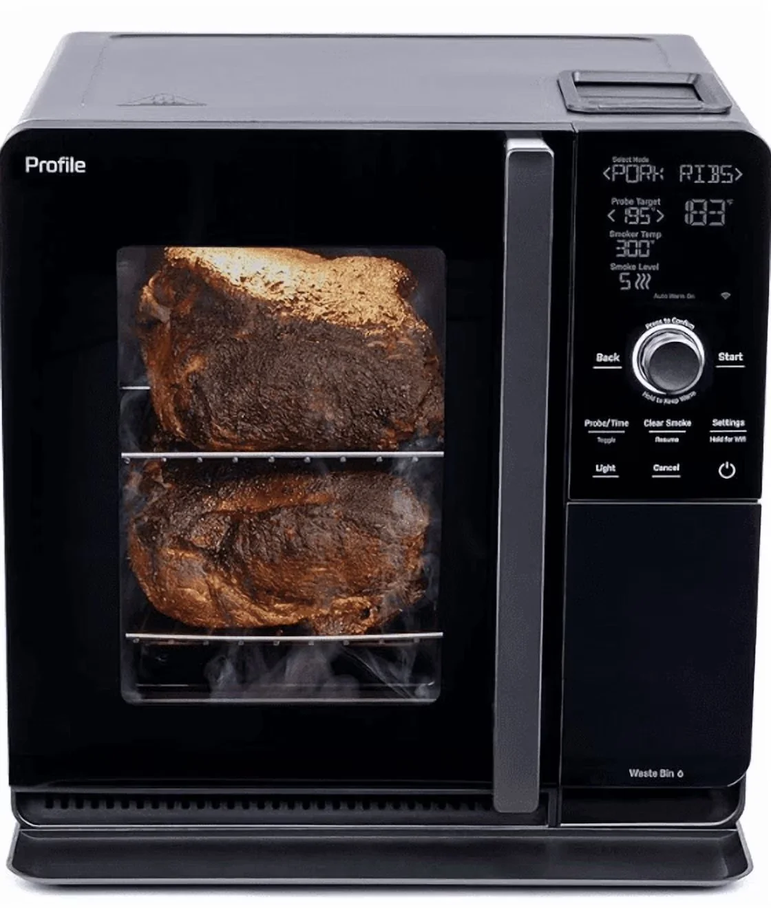 Efficient Smoker with Digital Display, Profile Wood Pellet Food - Cold Rolled Carbon Steel Model E113E3