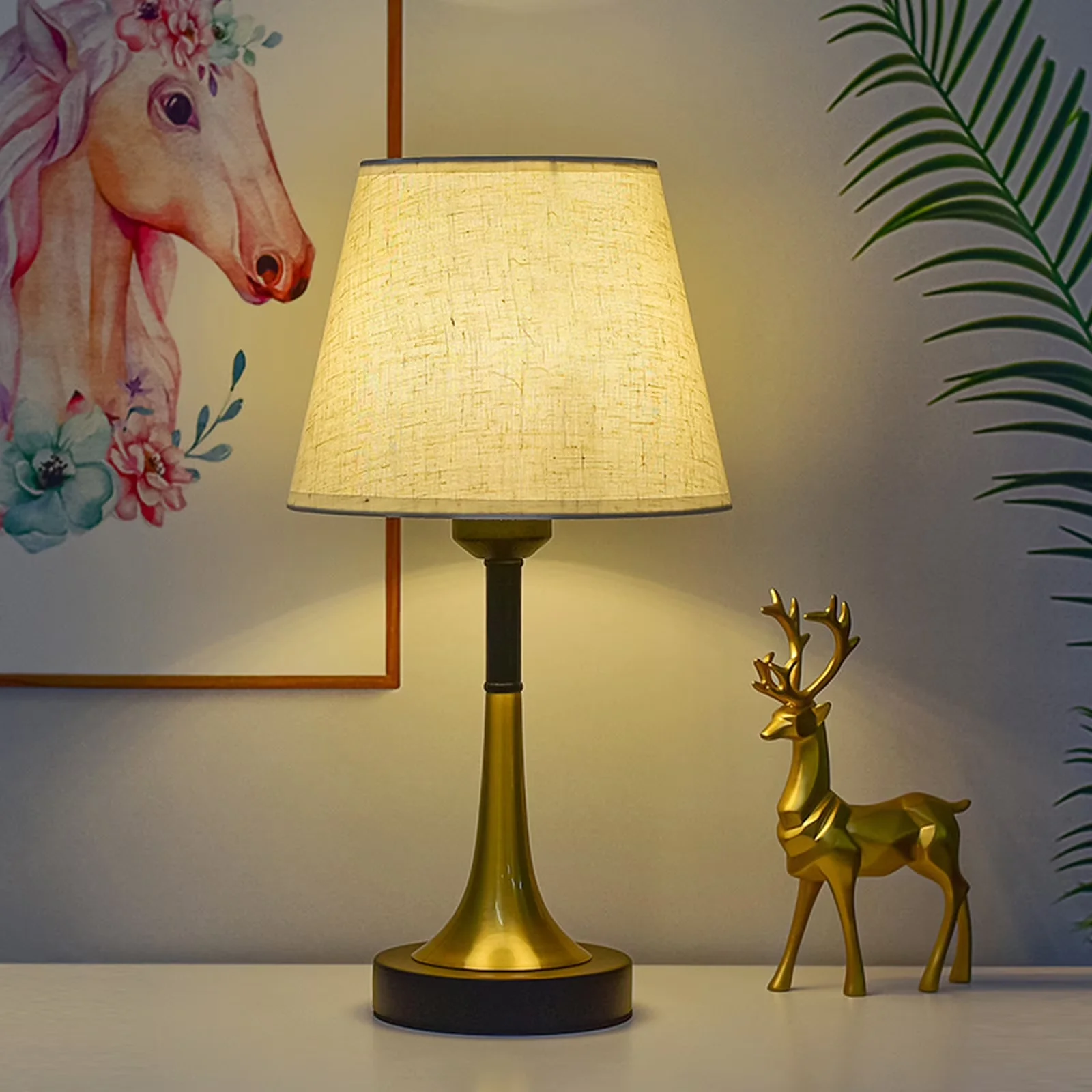 Efficient Lamp with LED, Farmhouse, Bedside Lamps - Abs Gold for Living Room Model E03E36