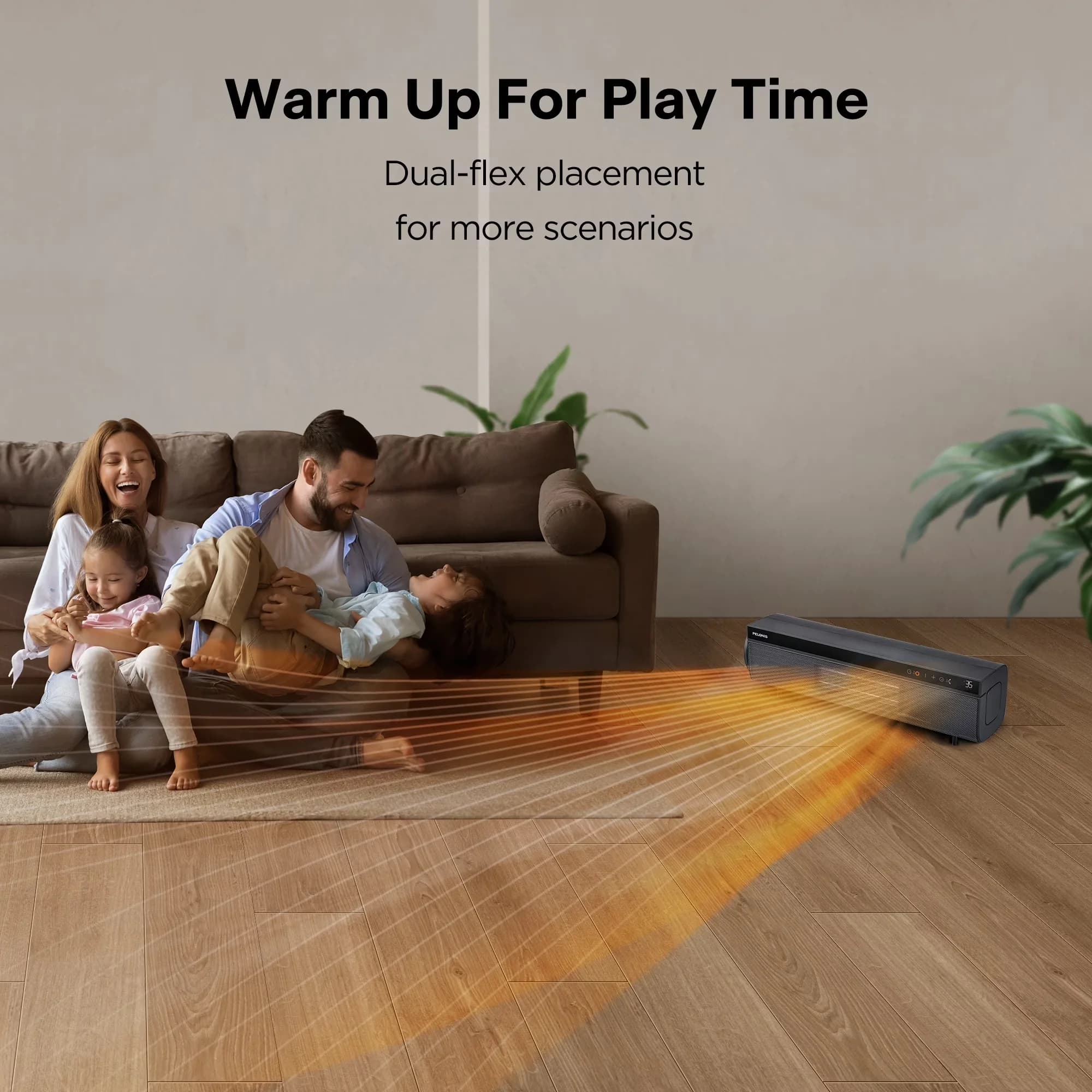 Professional Portable And Electric Space Heater with Fire-Resistant, Mold & Mildew Resistant, Adjustable - Gray Model A14672