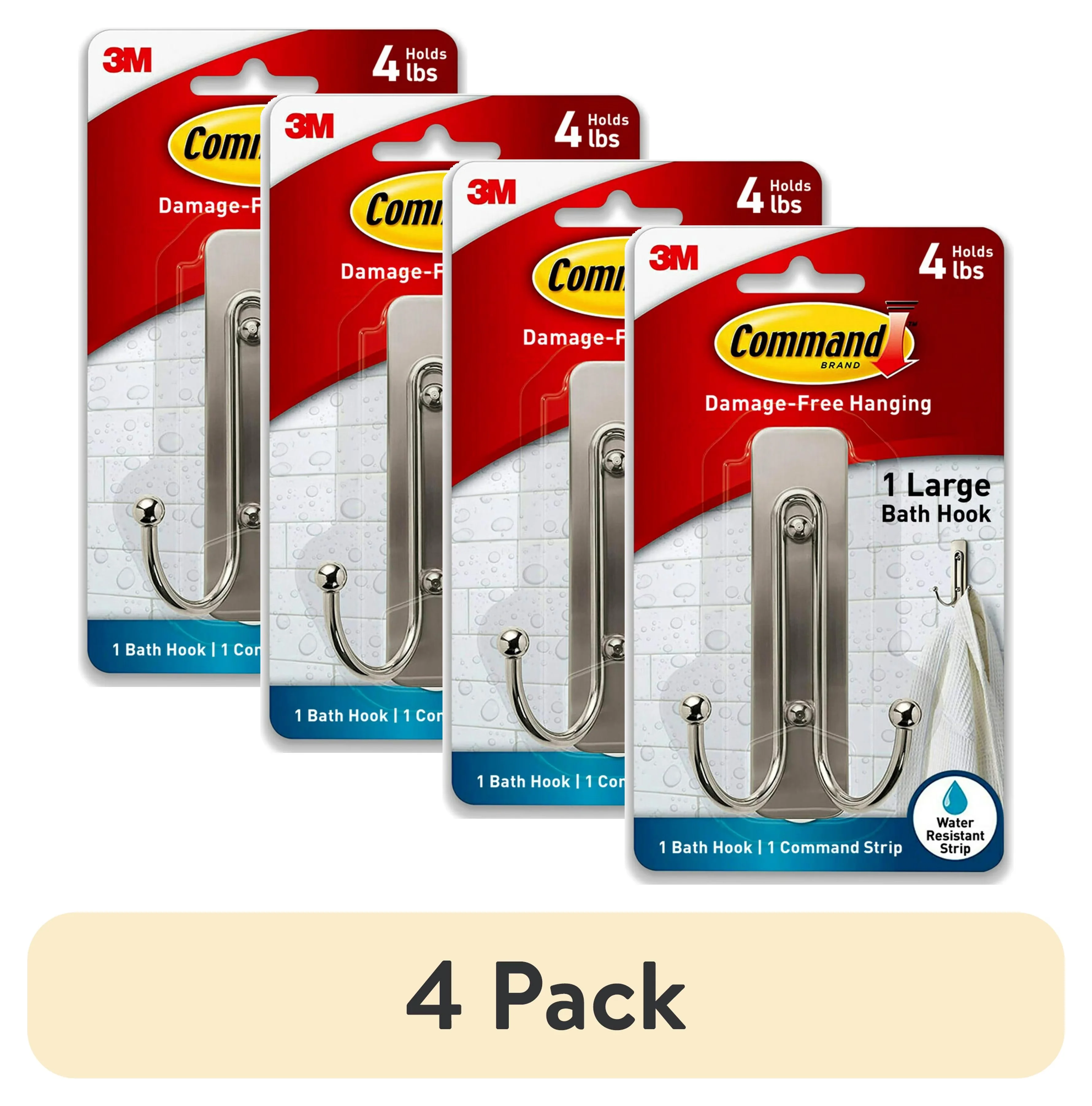 Efficient Damage-Free Hanging with Rust Resistant, Satin Nickel, Damage Free - Silver Metal Model 8AF25B