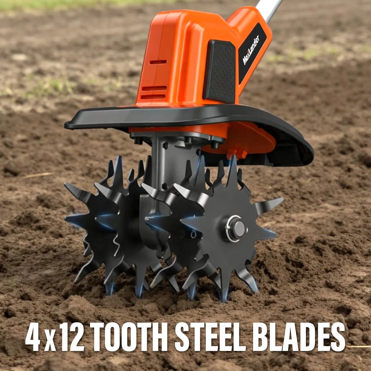 Trillers Cultivator Premium with 14-INCH CUTTING WIDTH, Electric Garden Tiller, 14 Inch 12 Amp Corded Tiller - Model A6B169